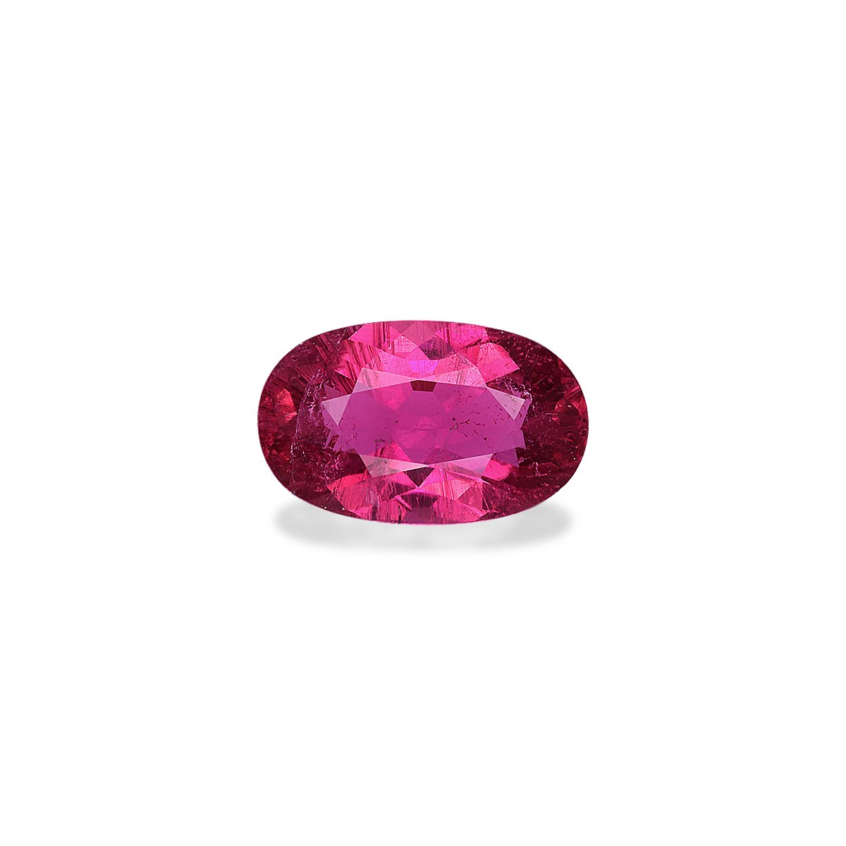 Vivid pink rubellite tourmaline, 3.26ct oval cut — main view
