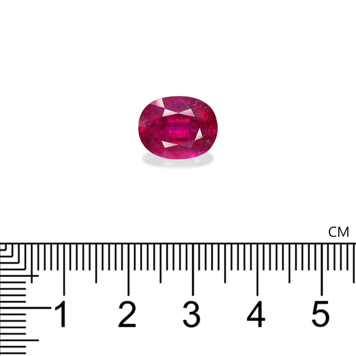 Vivid pink rubellite tourmaline, 4.98ct oval cut — view 4