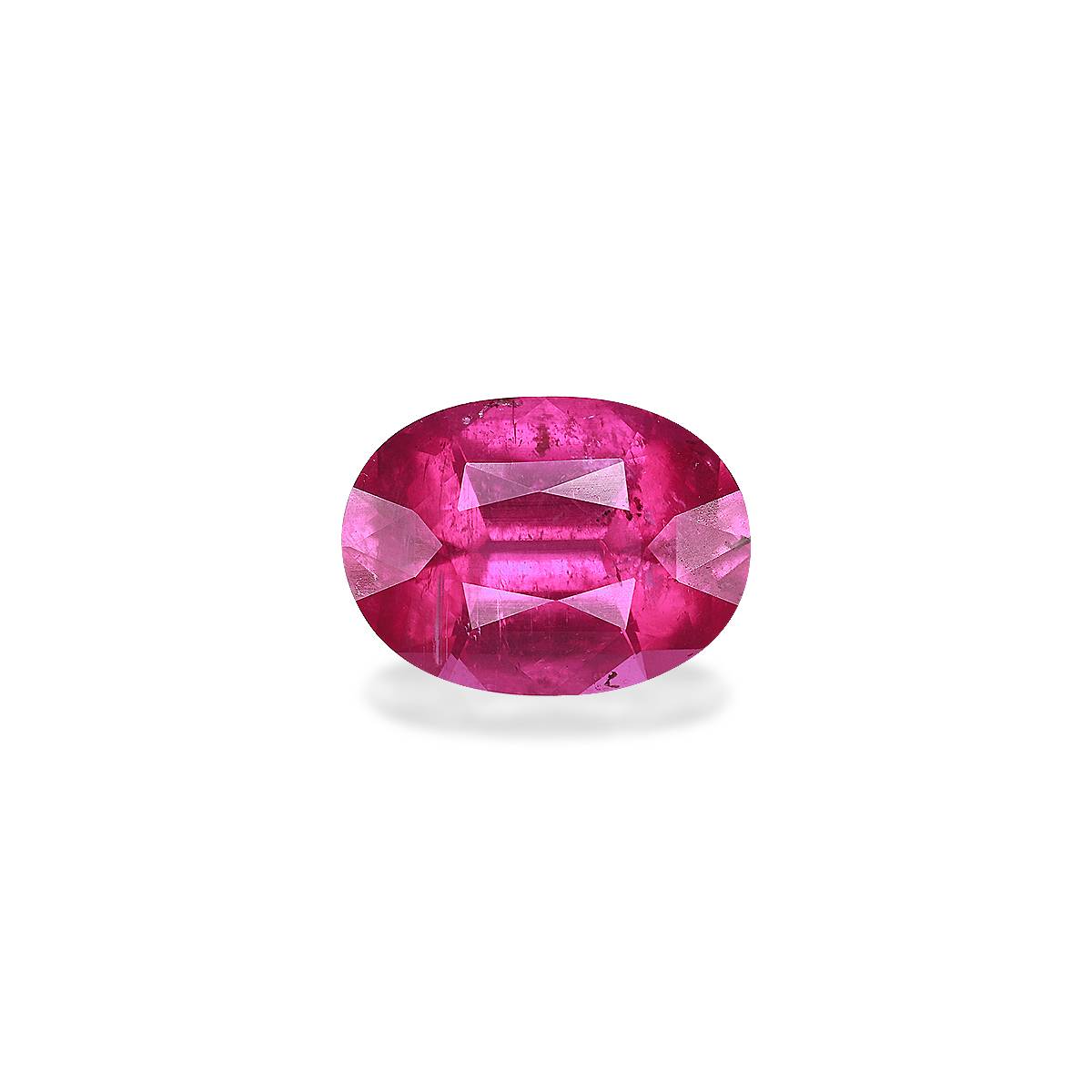 Vivid pink rubellite tourmaline, 5.43ct oval cut — main view