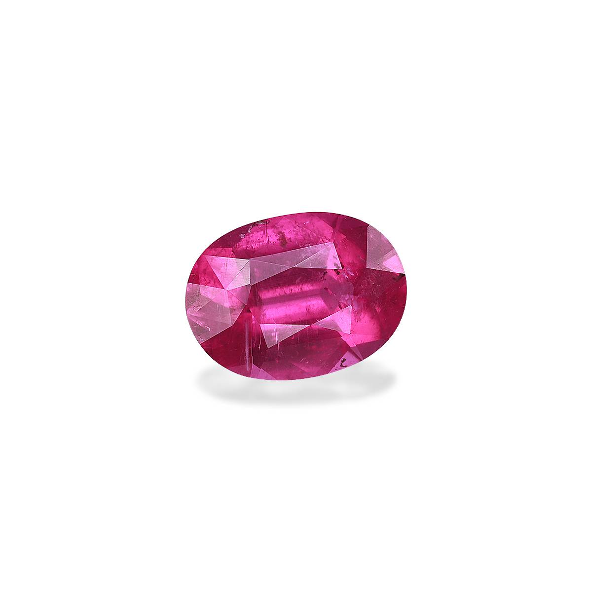 Vivid pink rubellite tourmaline, 5.43ct oval cut — view 3