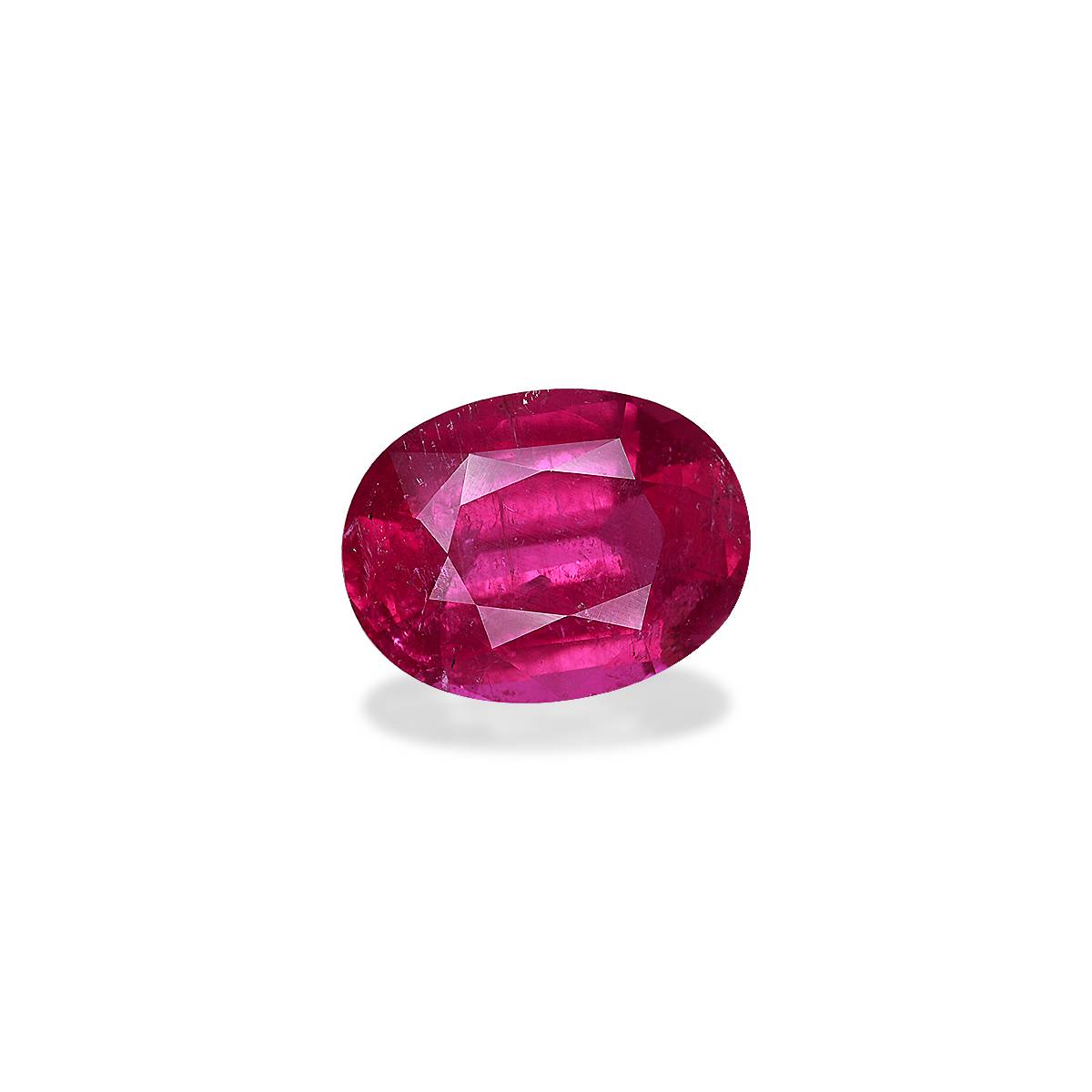 red rubellite tourmaline, 10.25ct oval cut — view 3