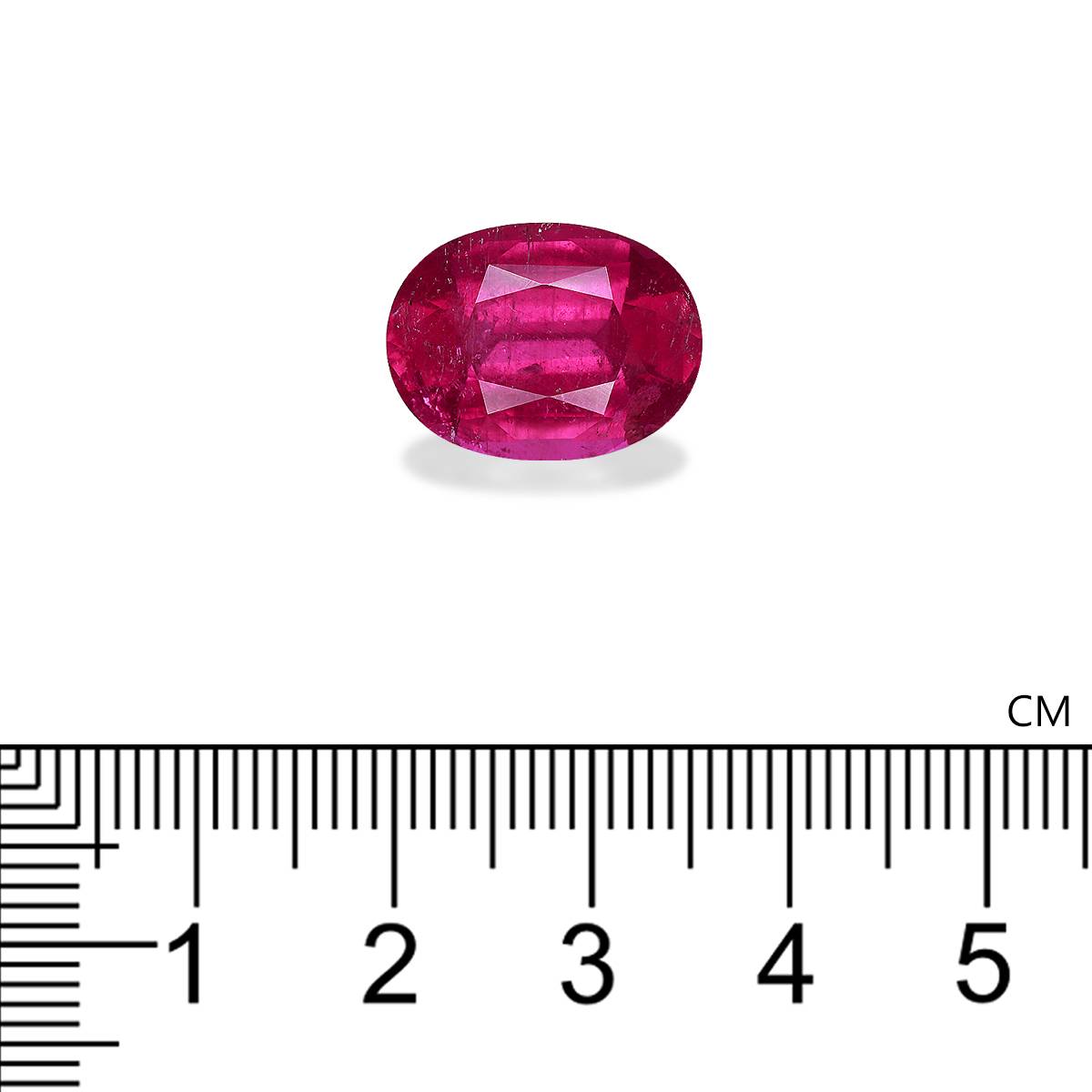 red rubellite tourmaline, 10.25ct oval cut — view 4
