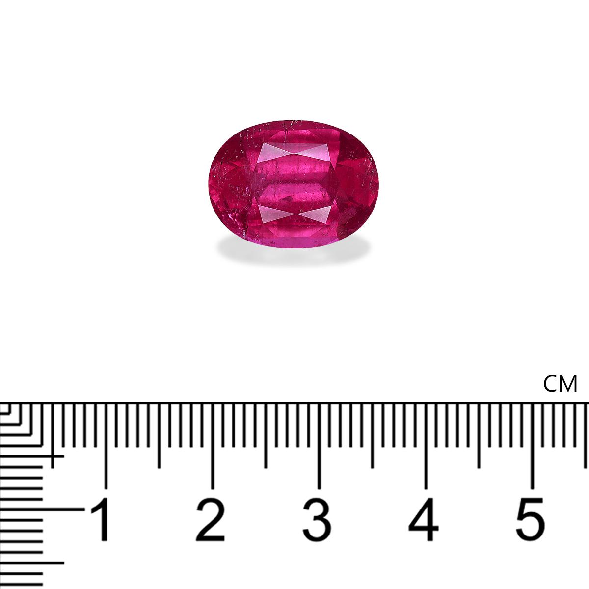 red rubellite tourmaline, 10.25ct oval cut — view 4