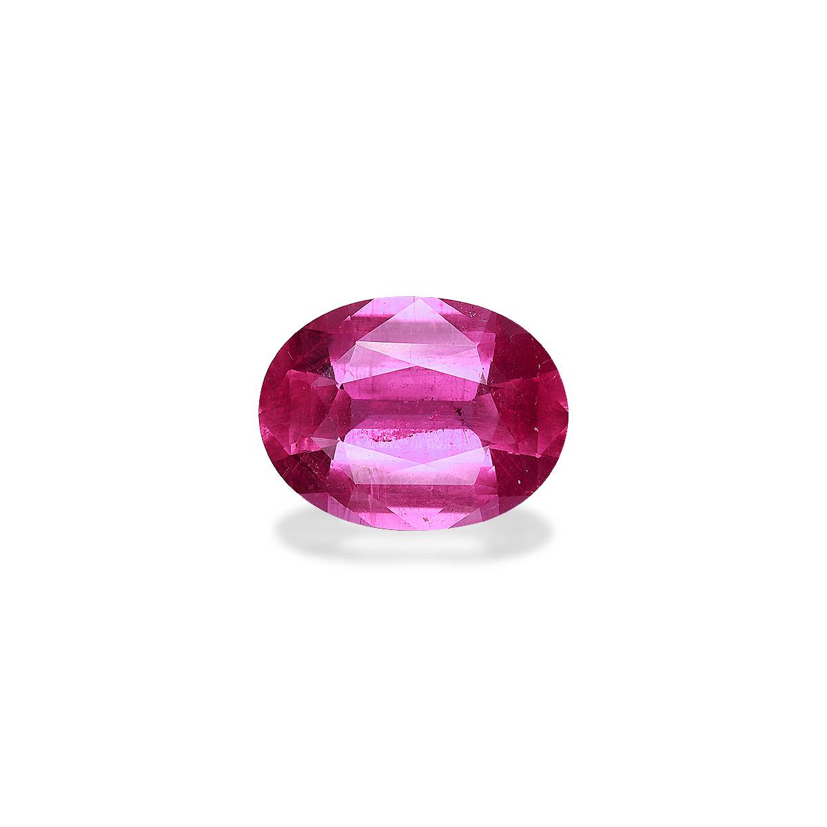 Vivid pink rubellite tourmaline, 8.23ct oval cut — main view