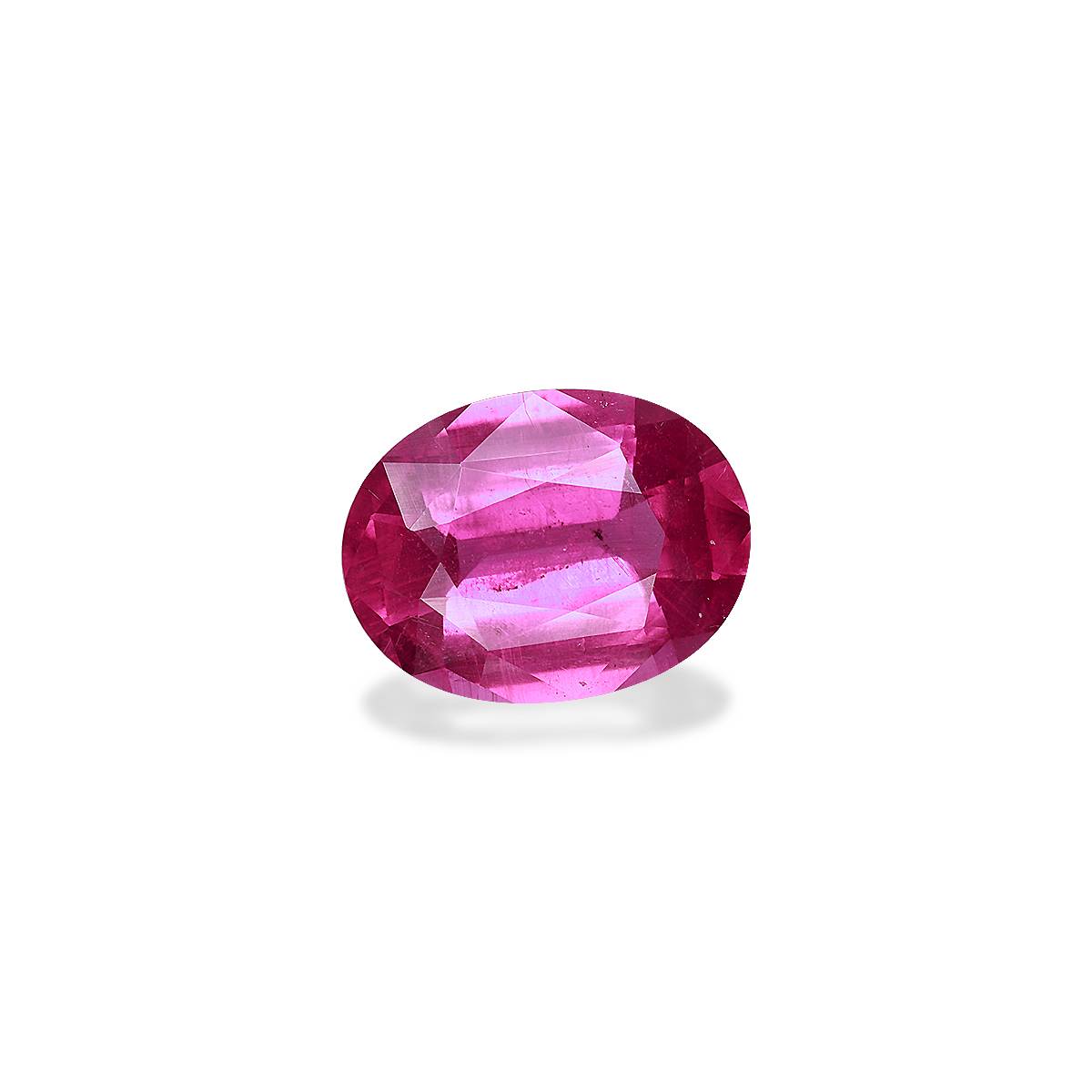 Vivid pink rubellite tourmaline, 8.23ct oval cut — view 3