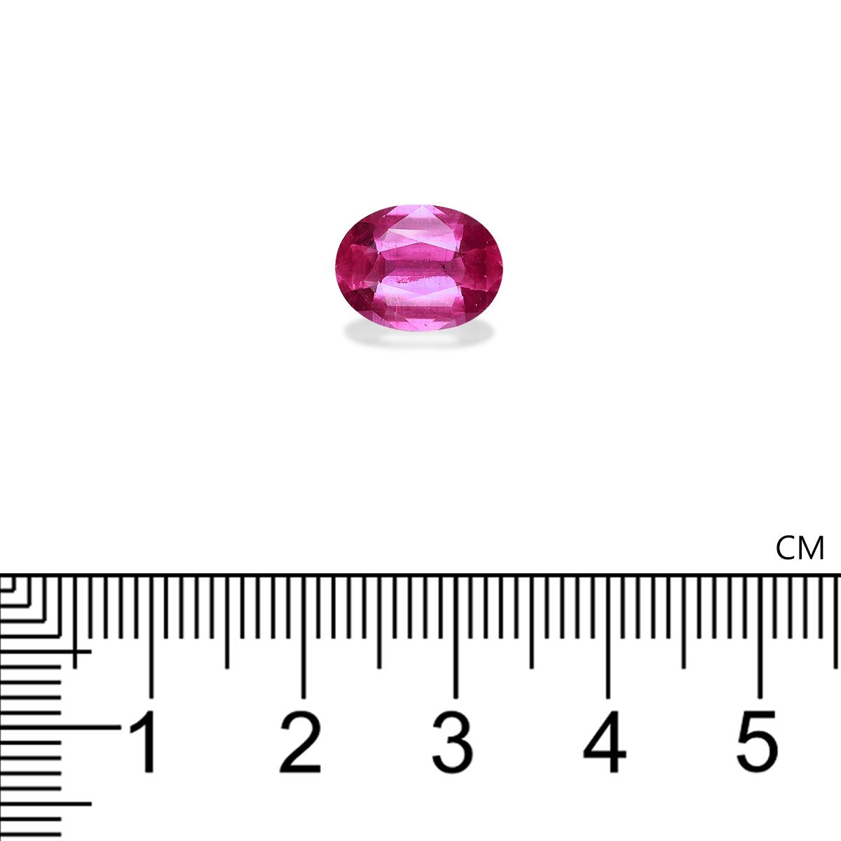Vivid pink rubellite tourmaline, 8.23ct oval cut — view 4