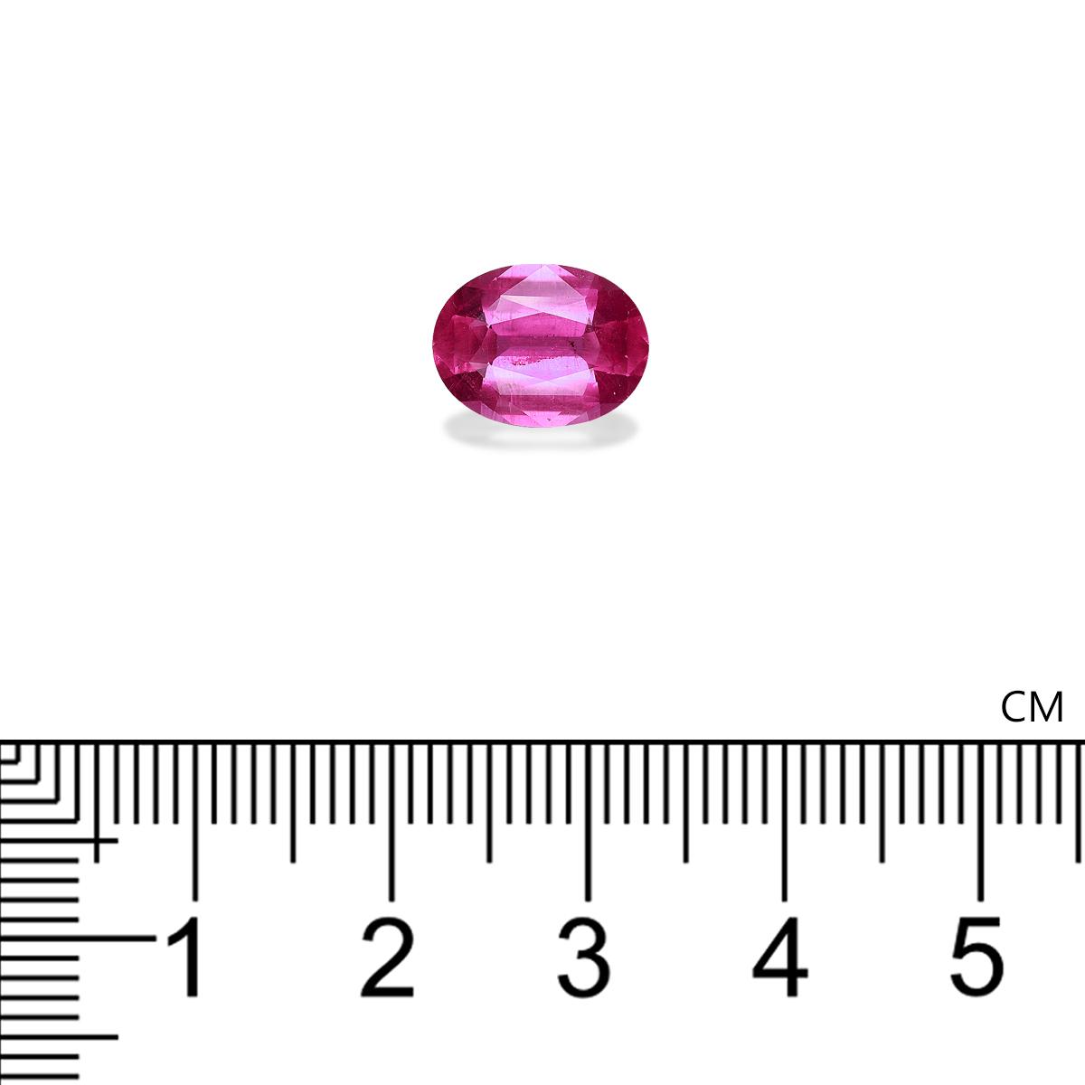 Vivid pink rubellite tourmaline, 8.23ct oval cut — view 4
