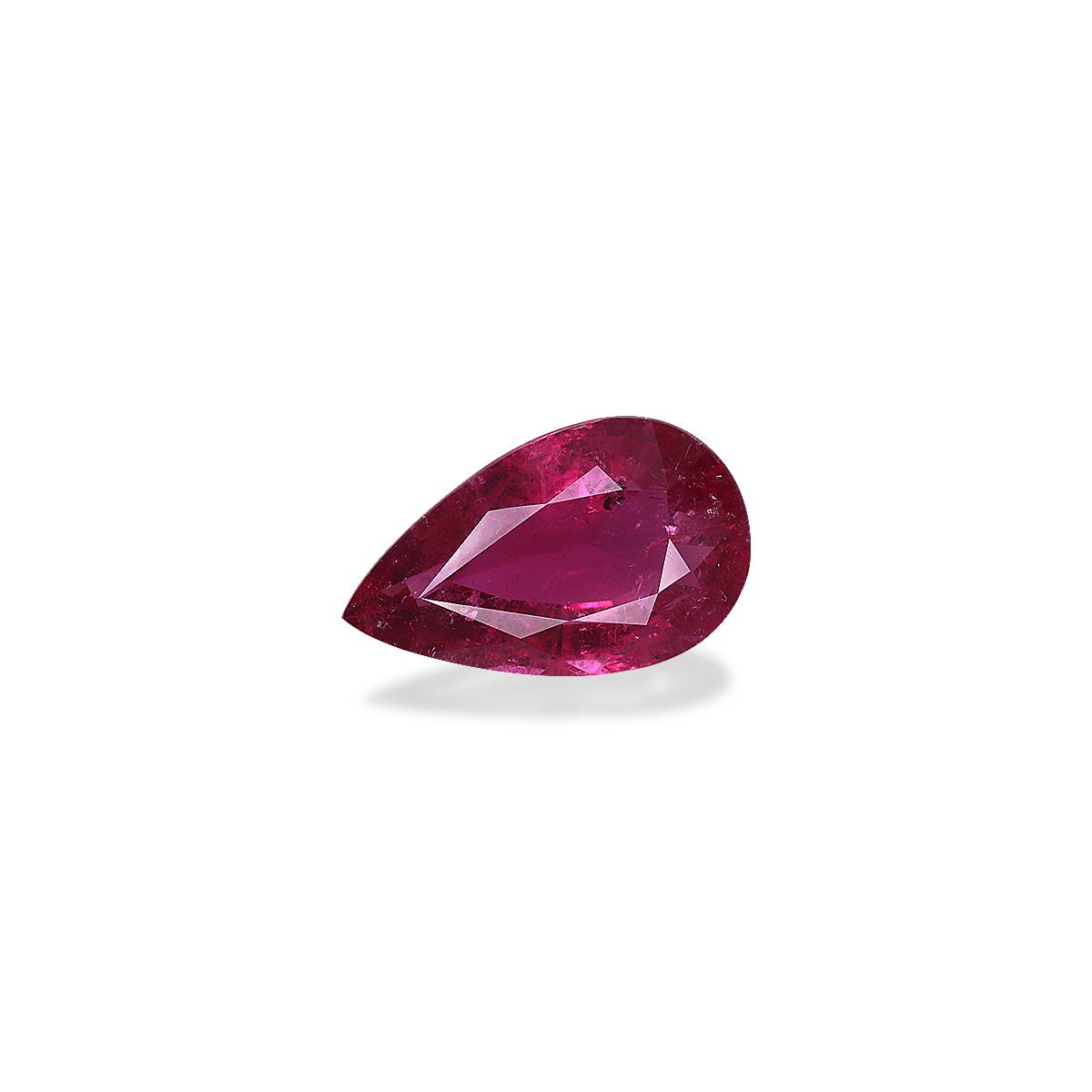 Vivid pink rubellite tourmaline, 10.27ct pear cut — view 3