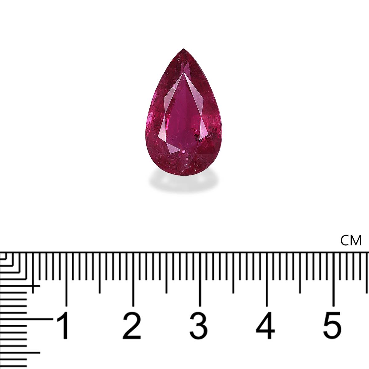Vivid pink rubellite tourmaline, 10.27ct pear cut — view 4