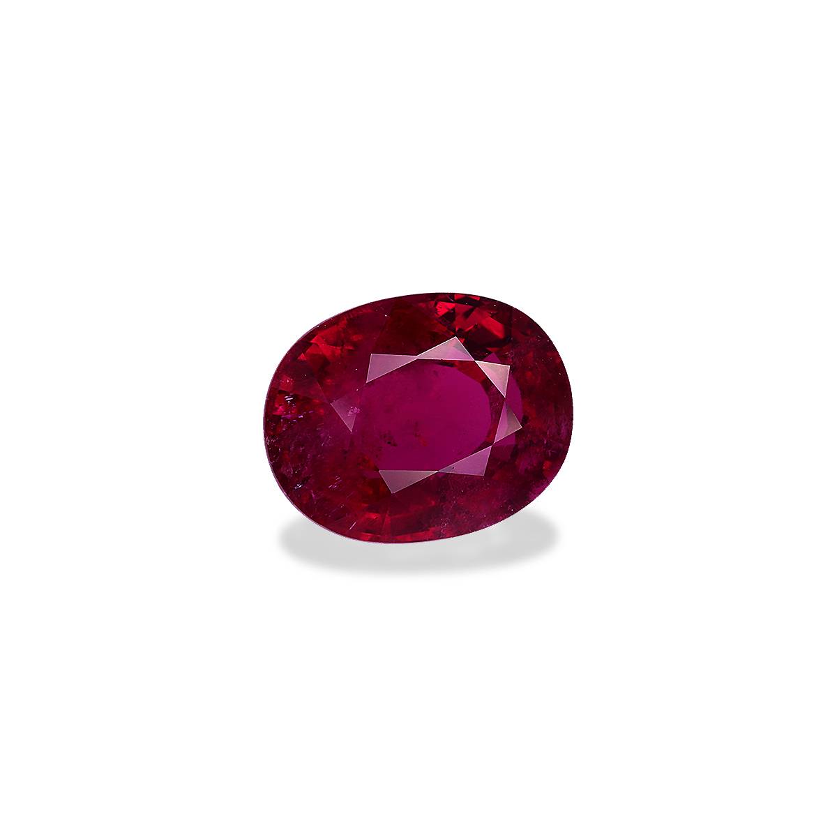 red rubellite tourmaline, 7.55ct oval cut — view 3