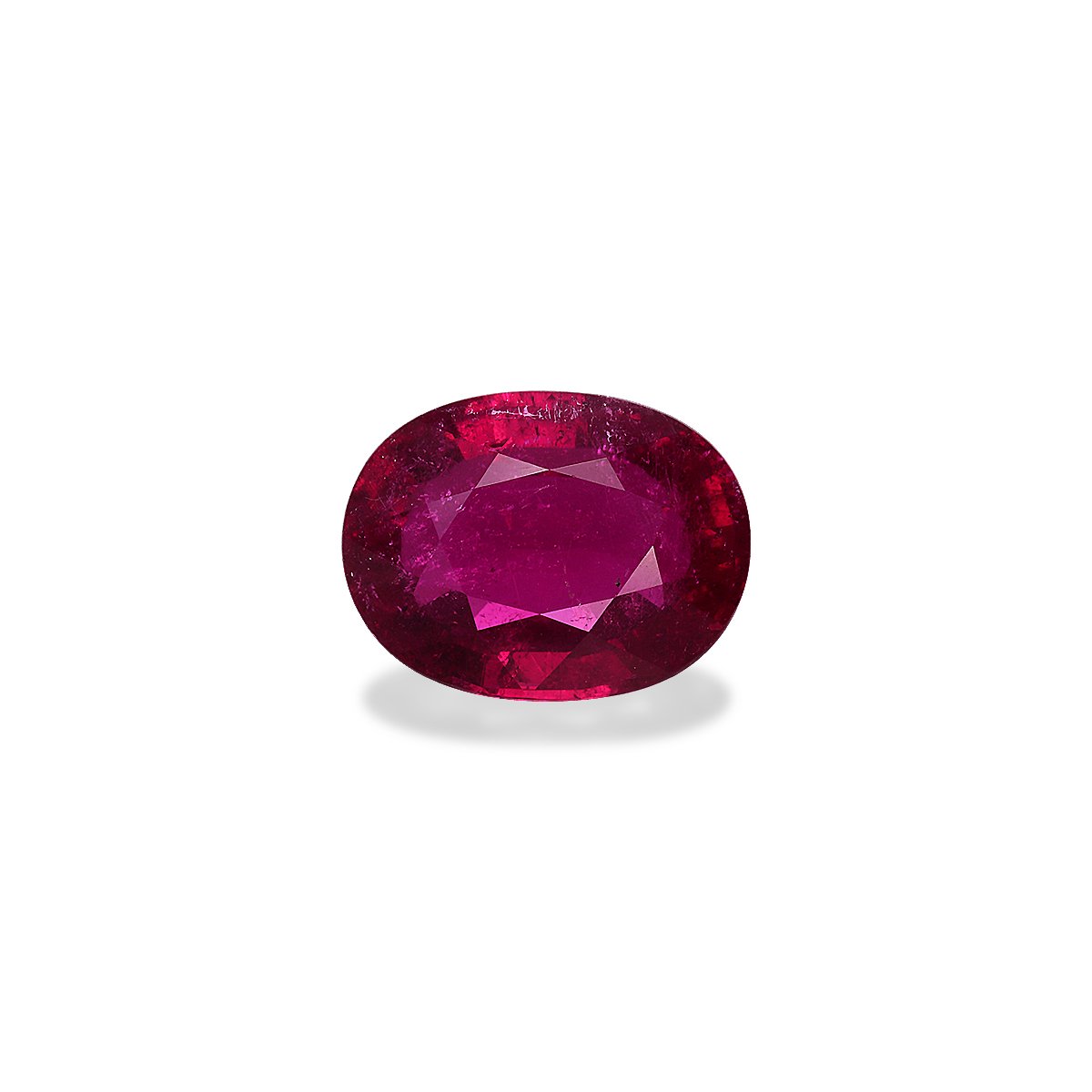 red rubellite tourmaline, 6.62ct oval cut — main view