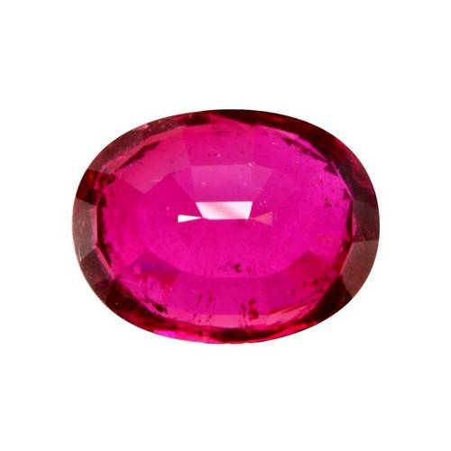 red rubellite tourmaline, 6.62ct oval cut — view 8
