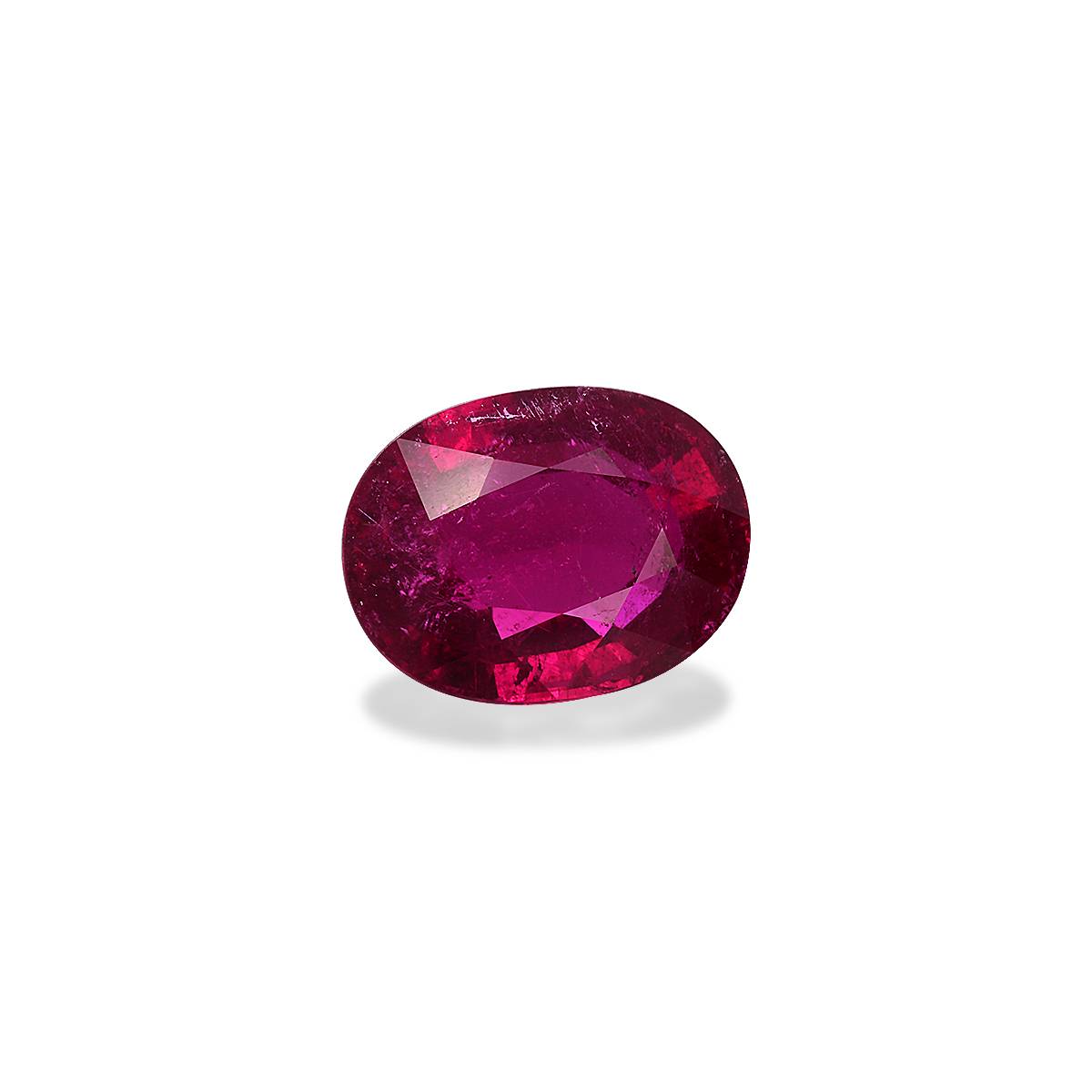 red rubellite tourmaline, 6.62ct oval cut — view 3