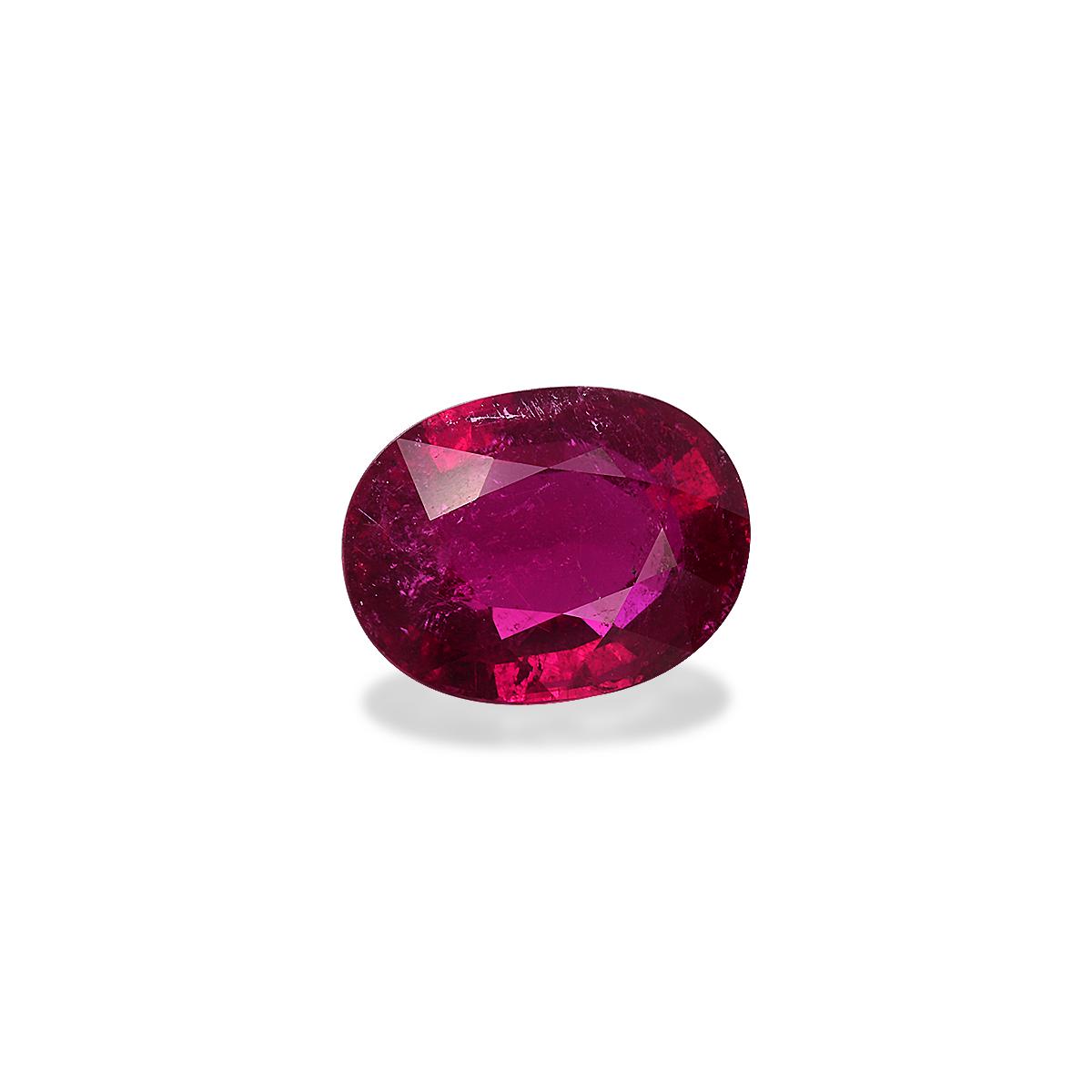 red rubellite tourmaline, 6.62ct oval cut — view 3