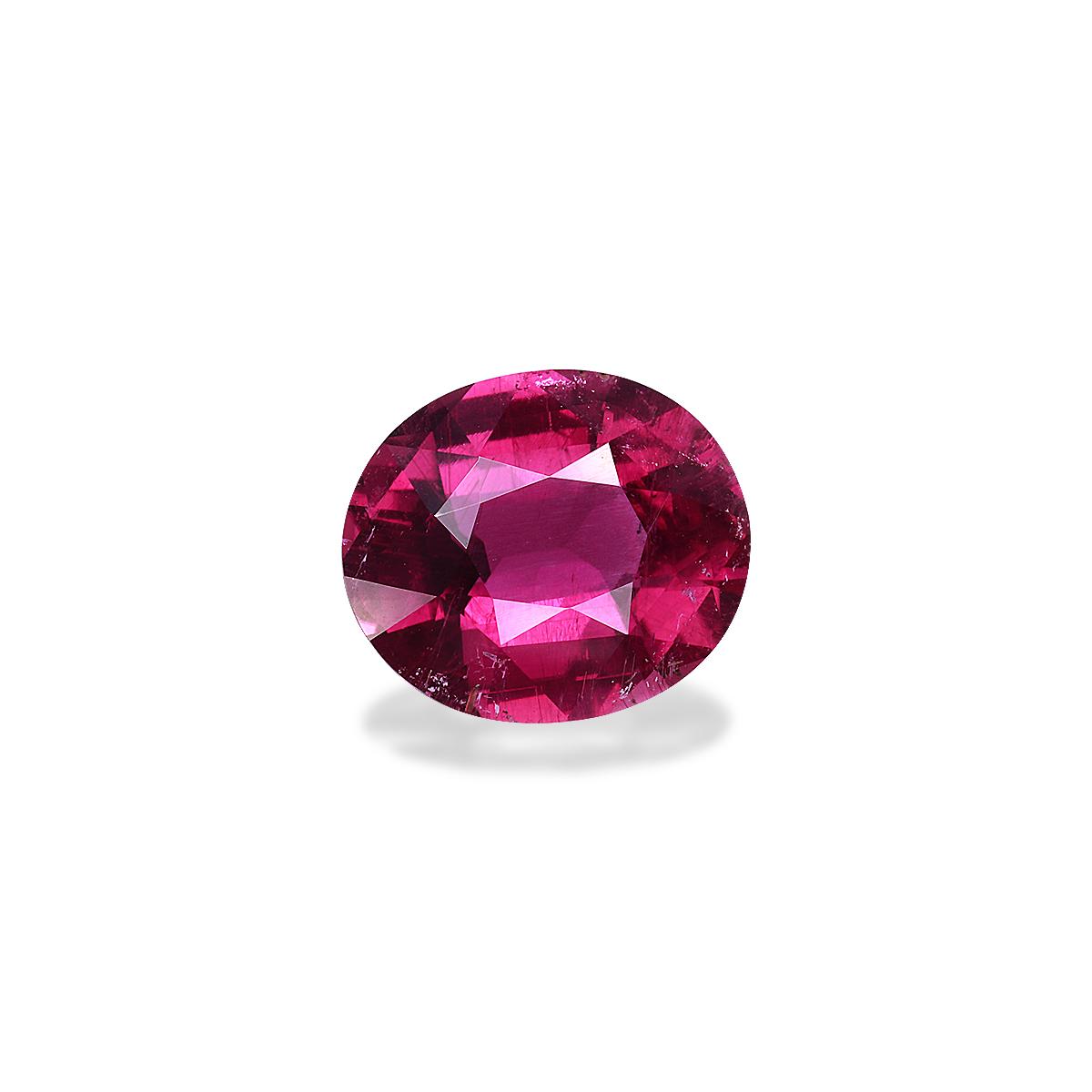 red rubellite tourmaline, 6.99ct oval cut — view 3