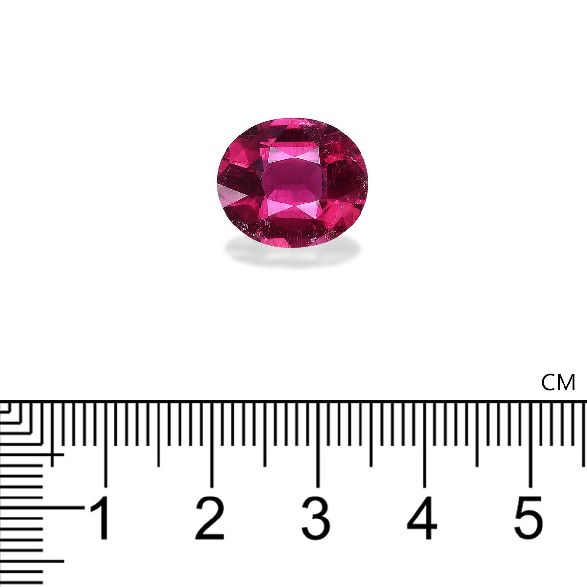 red rubellite tourmaline, 6.99ct oval cut — view 4