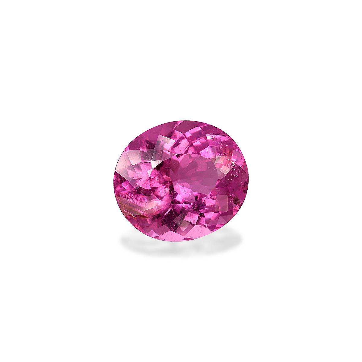 fuscia pink rubellite tourmaline, 8.34ct oval cut — view 3
