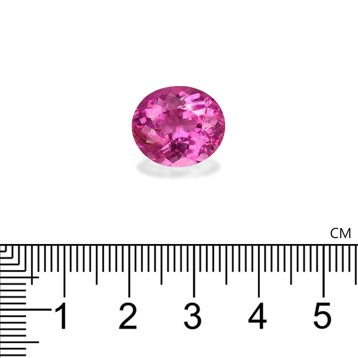 fuscia pink rubellite tourmaline, 8.34ct oval cut — view 4