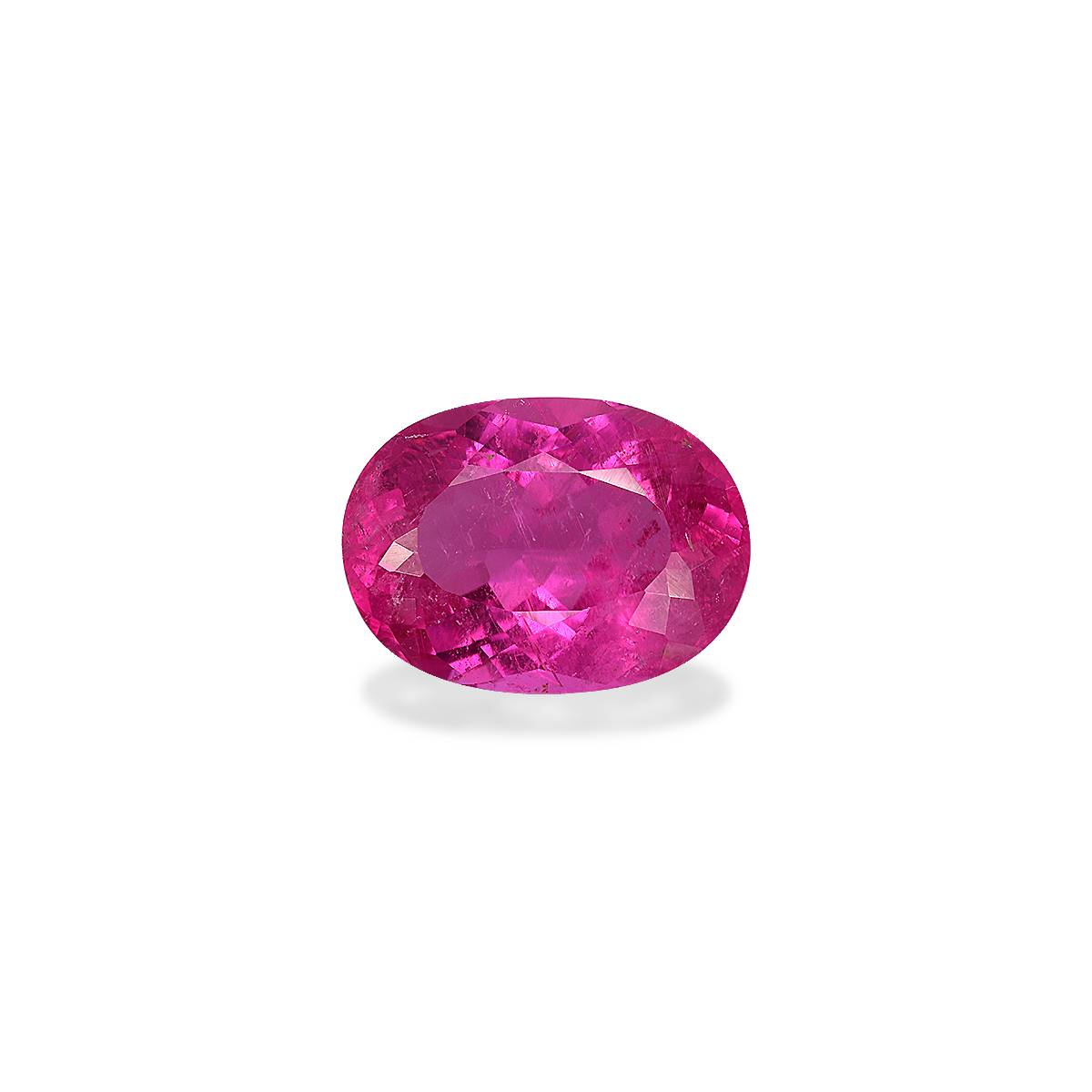 Vivid pink rubellite tourmaline, 7.29ct oval cut — main view