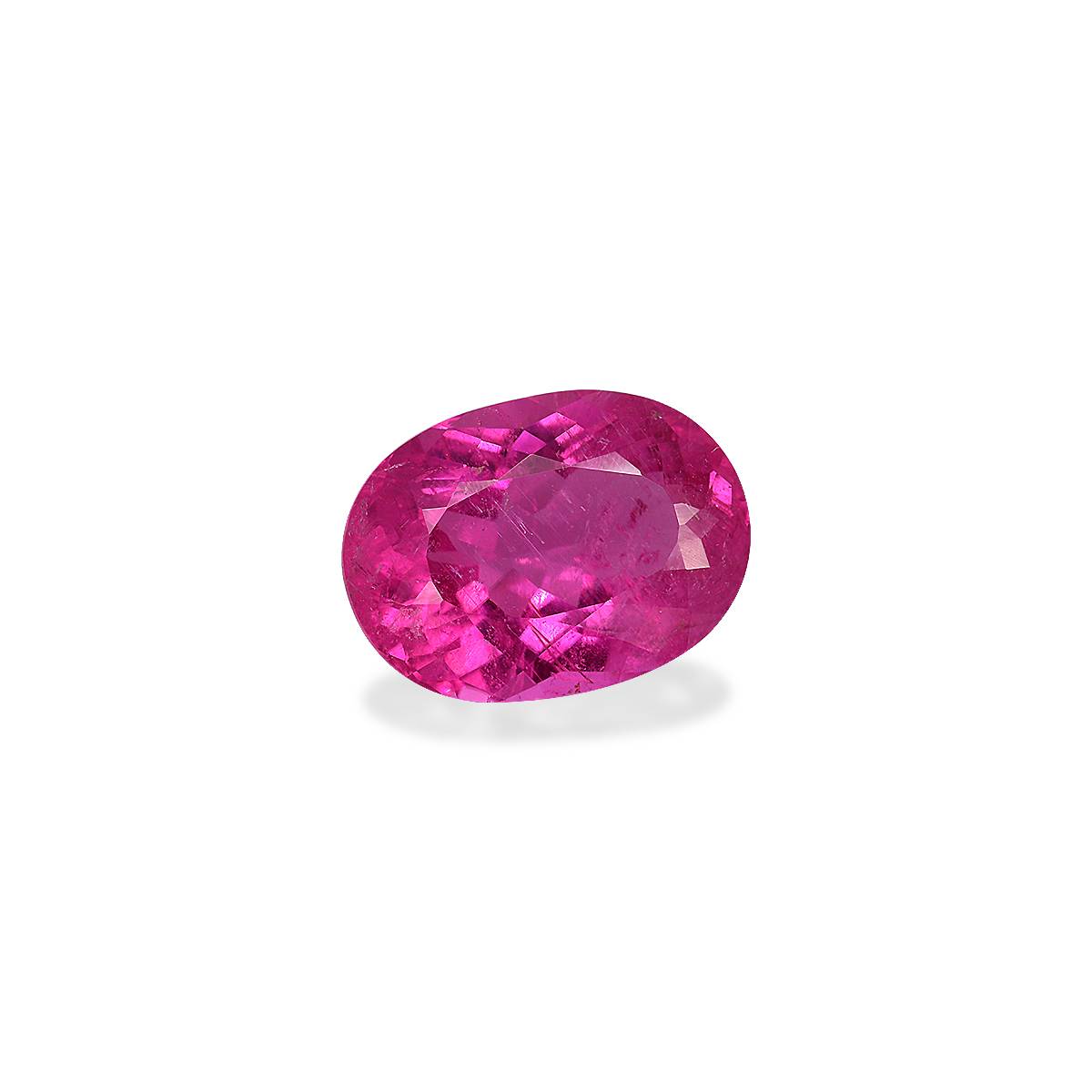 Vivid pink rubellite tourmaline, 7.29ct oval cut — view 3