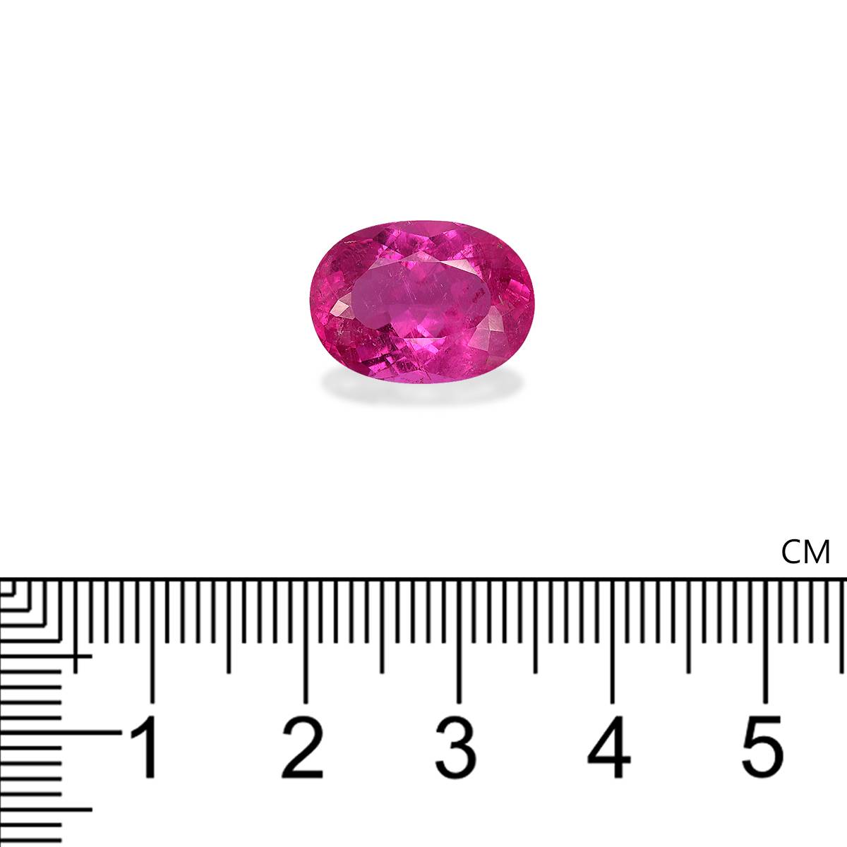 Vivid pink rubellite tourmaline, 7.29ct oval cut — view 4
