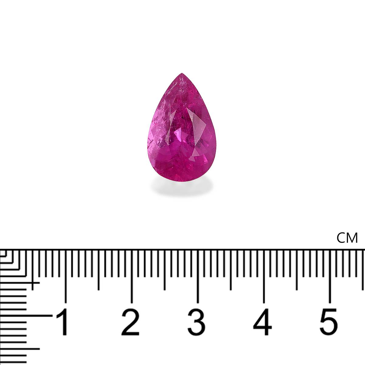 Vivid pink rubellite tourmaline, 6.72ct pear cut — view 4
