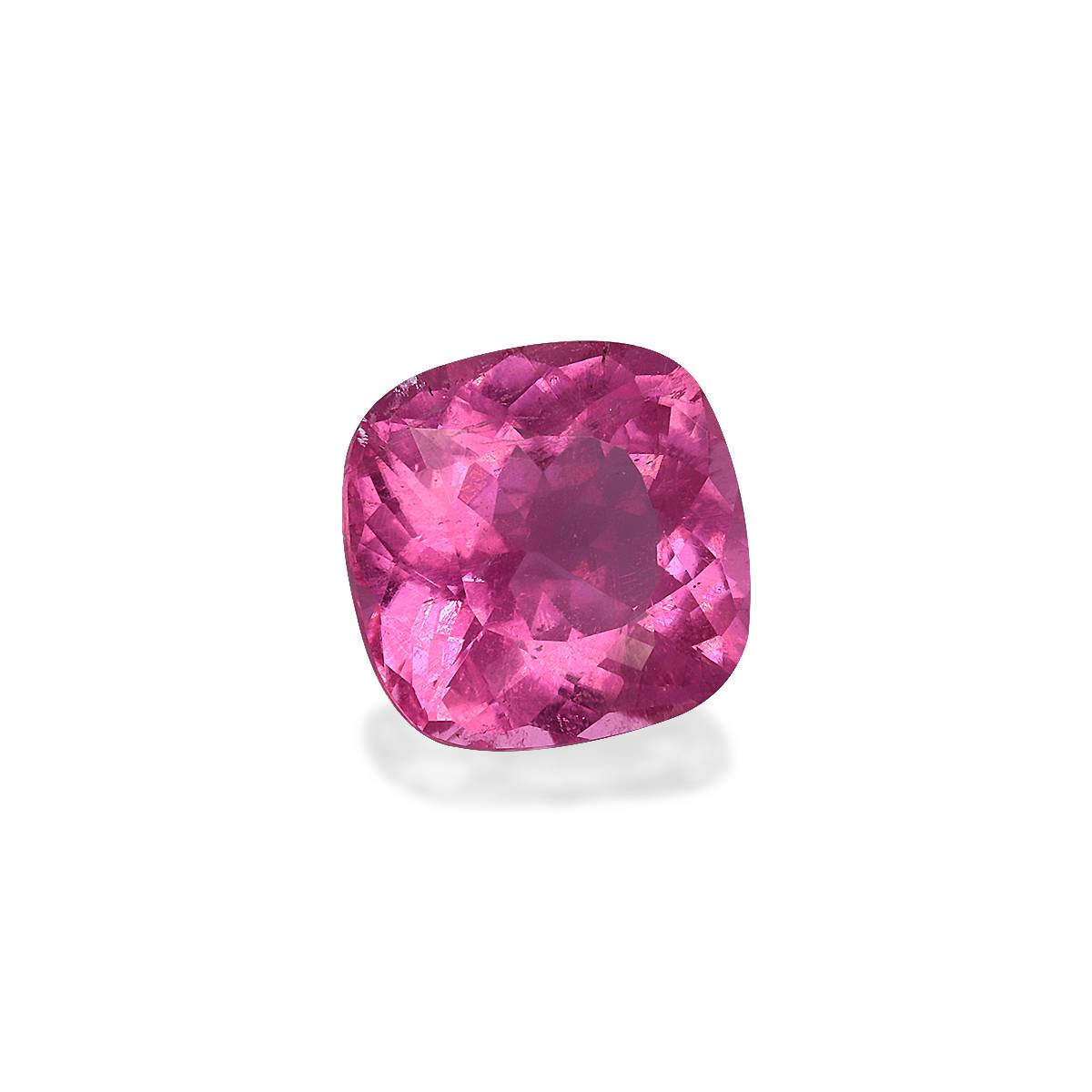 fuscia pink rubellite tourmaline, 5.78ct cushion cut — view 3
