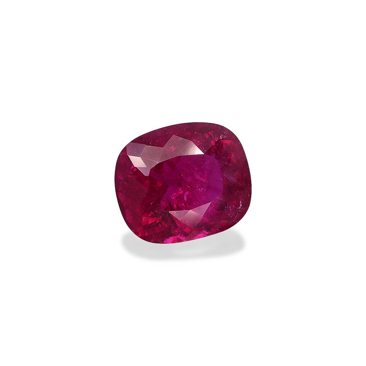 red rubellite tourmaline, 6.82ct cushion cut — view 2