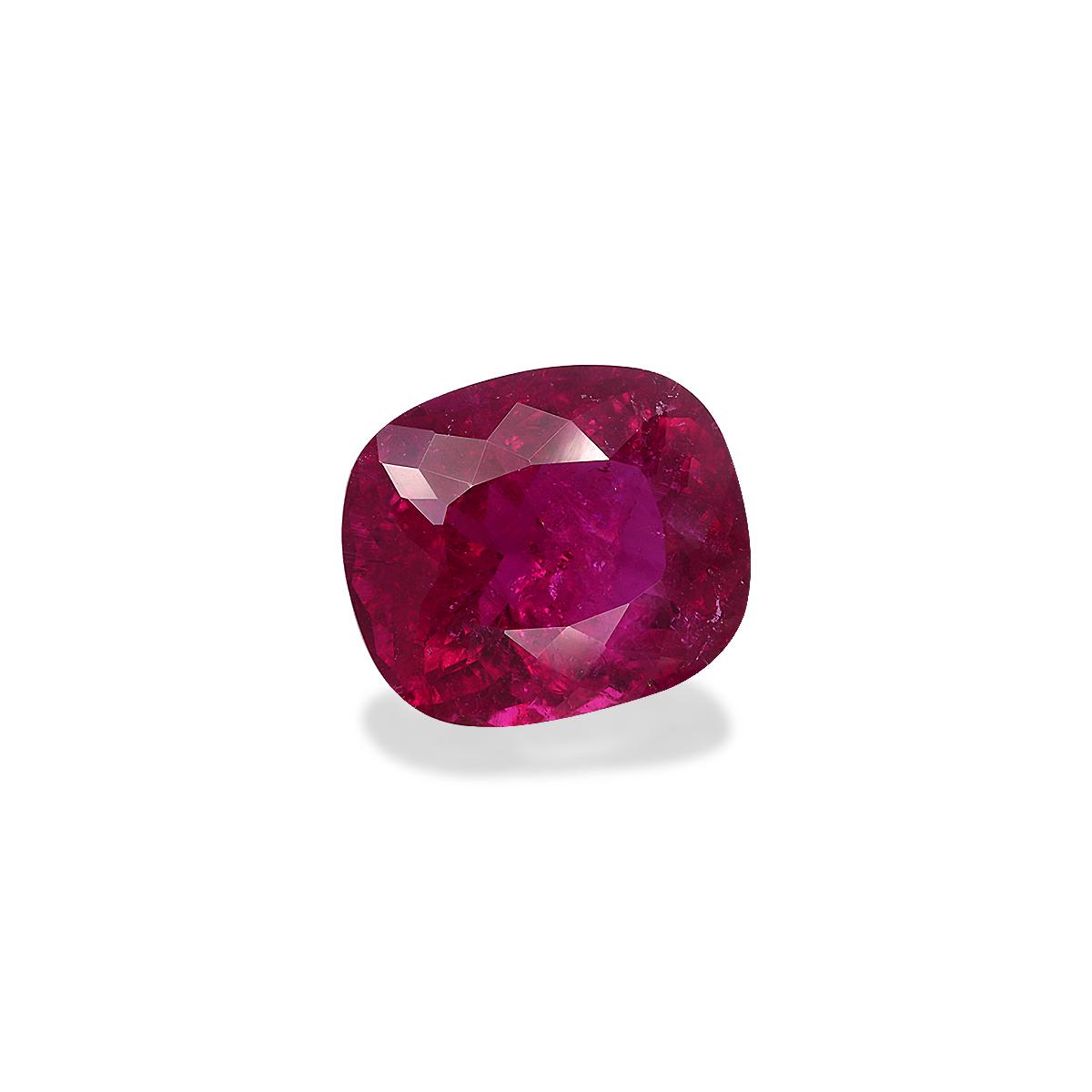 red rubellite tourmaline, 6.82ct cushion cut — view 2