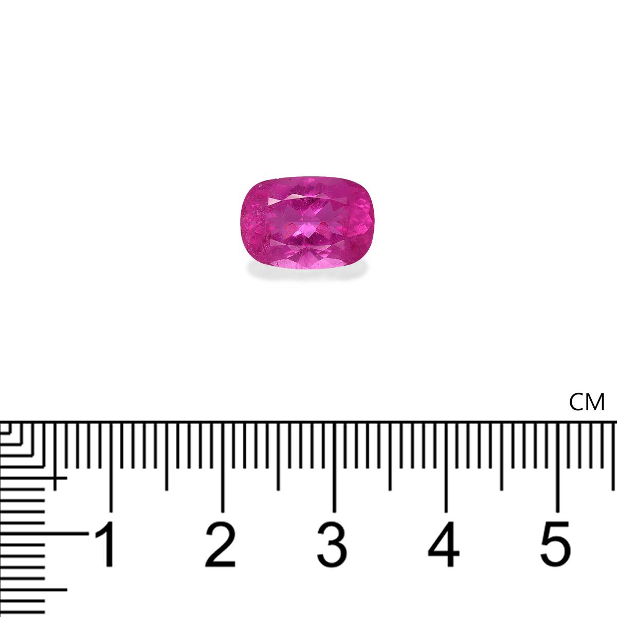 Vivid pink rubellite tourmaline, 3.87ct cushion cut — view 4