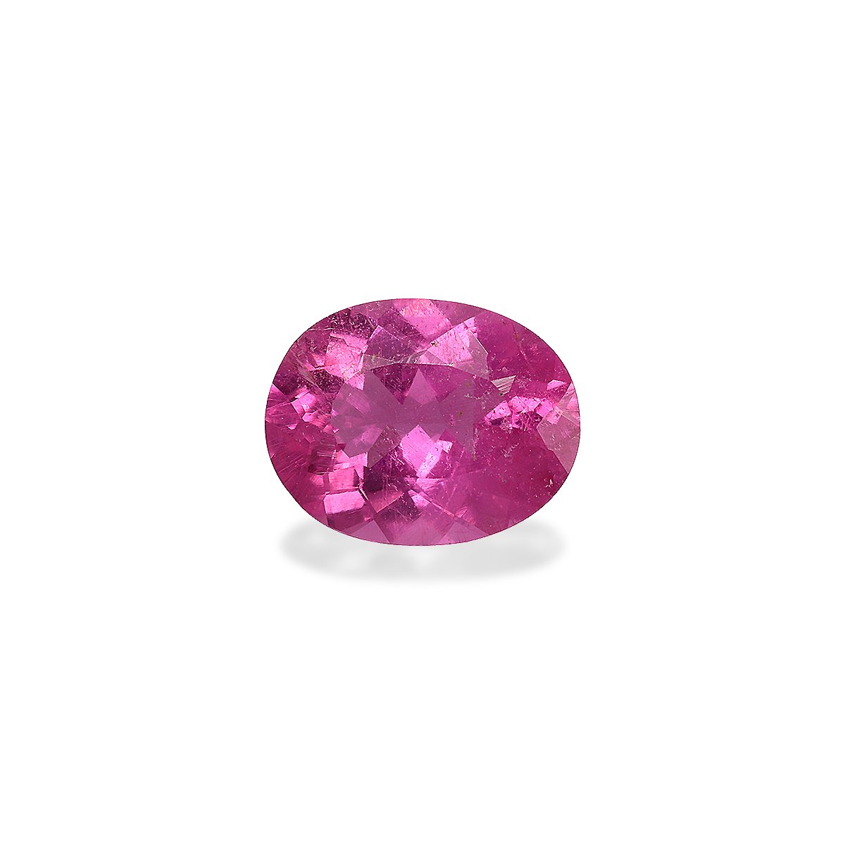 fuscia pink rubellite tourmaline, 2.37ct oval cut — main view