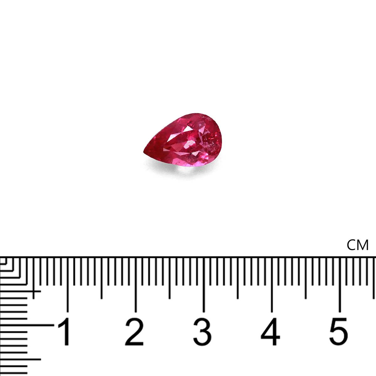 fuscia pink rubellite tourmaline, 2.75ct pear cut — view 4