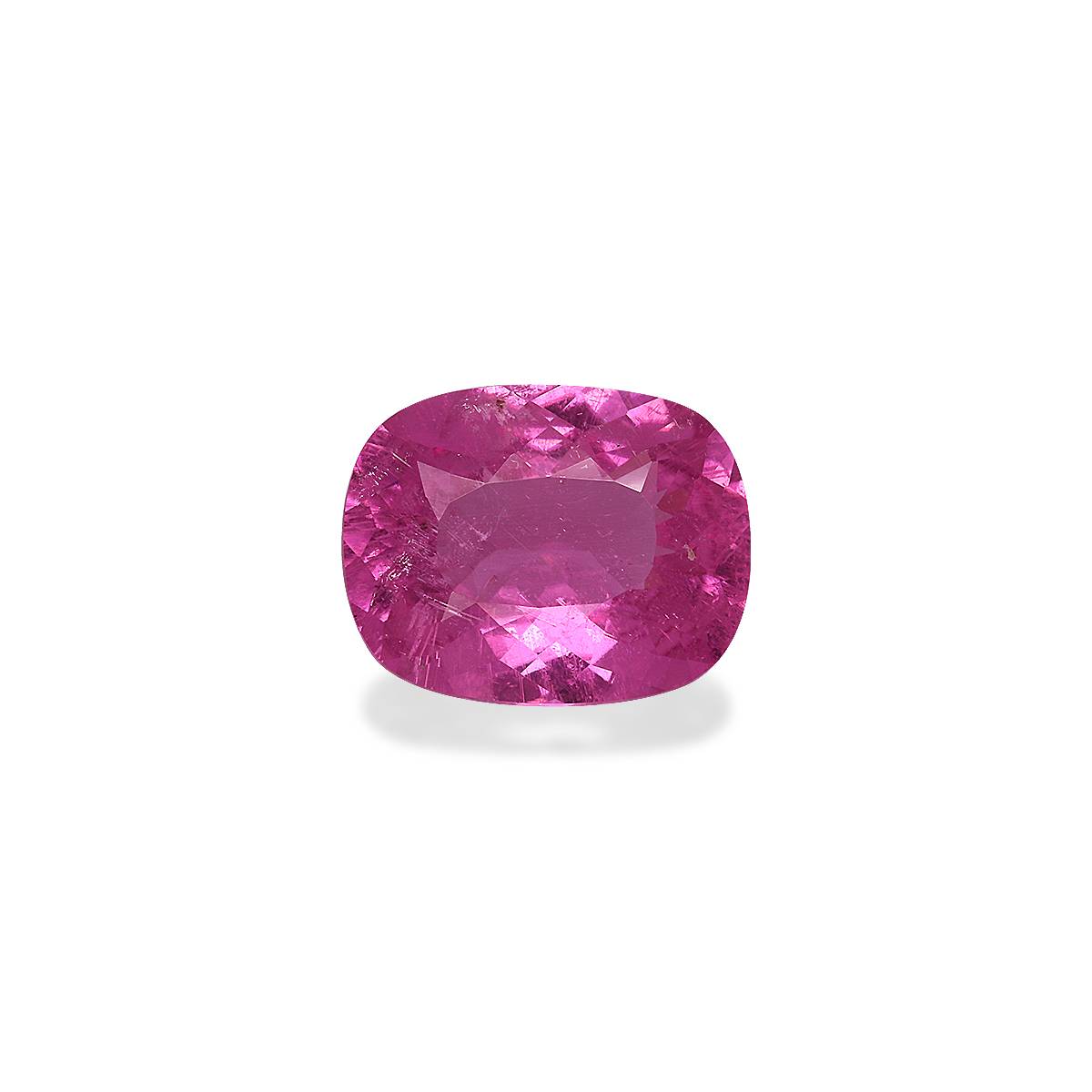 flamingo pink rubellite tourmaline, 5.34ct cushion cut — main view