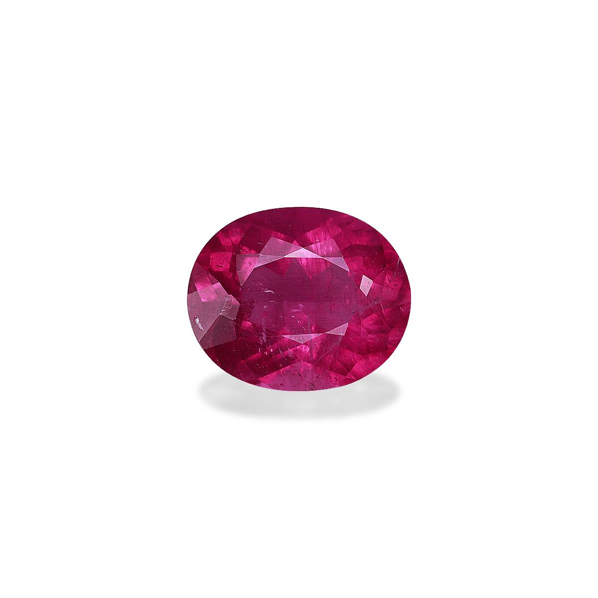 Vivid pink rubellite tourmaline, 5.98ct oval cut — main view