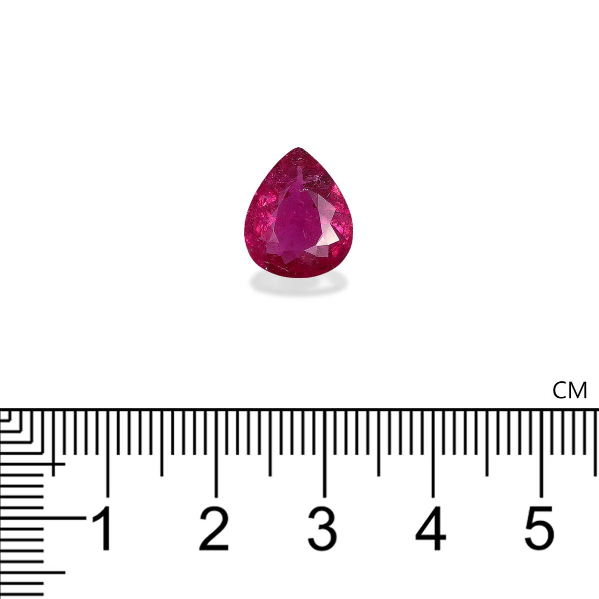 Vivid pink rubellite tourmaline, 3.05ct pear cut — view 4