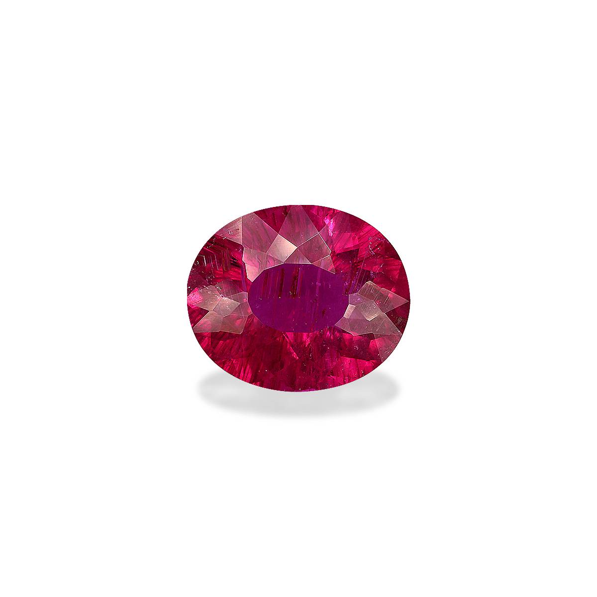 strawberry pink rubellite tourmaline, 9.12ct oval cut — main view