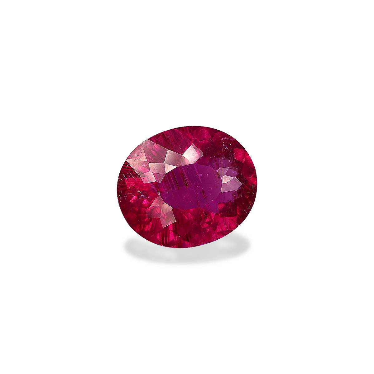 strawberry pink rubellite tourmaline, 9.12ct oval cut — view 3