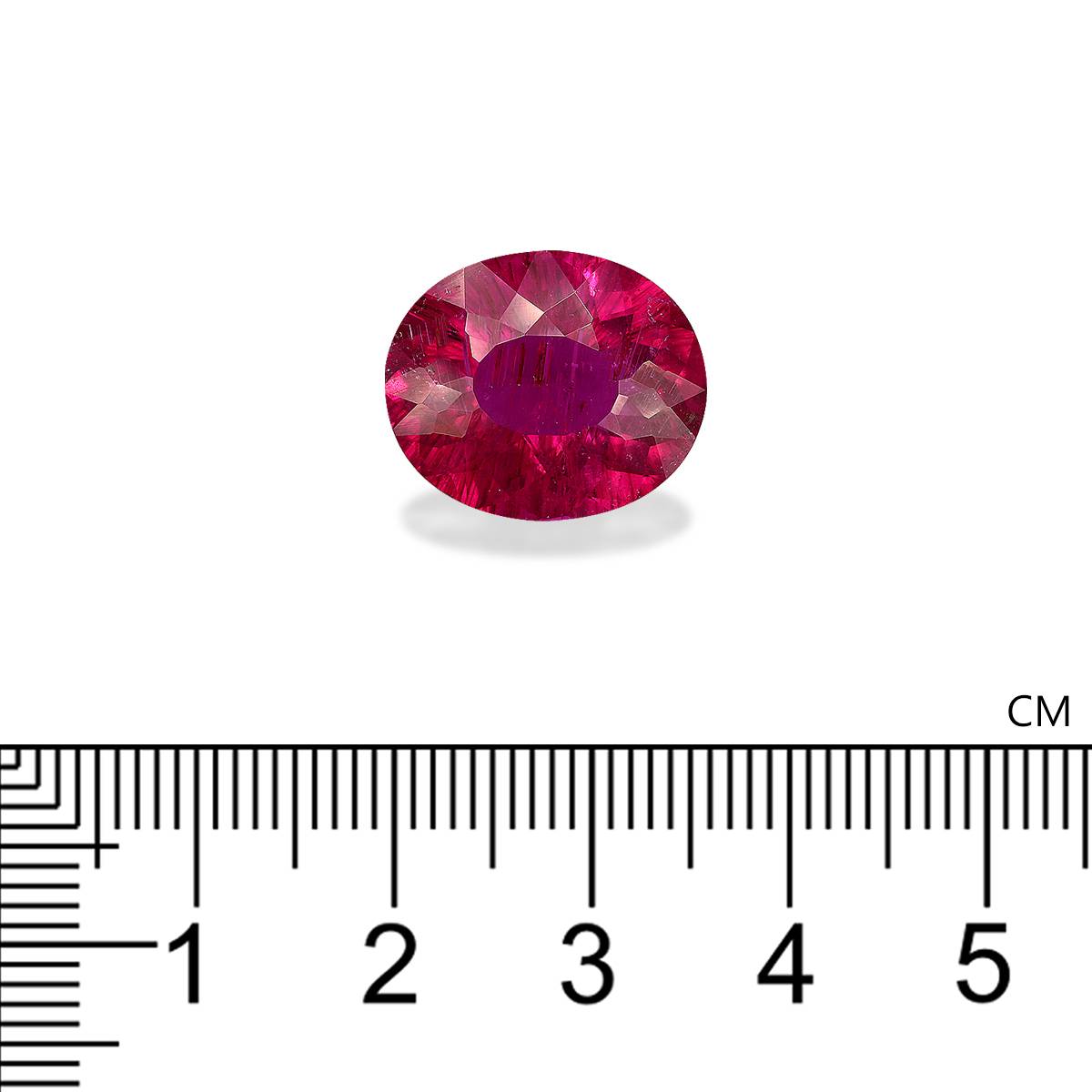 strawberry pink rubellite tourmaline, 9.12ct oval cut — view 4