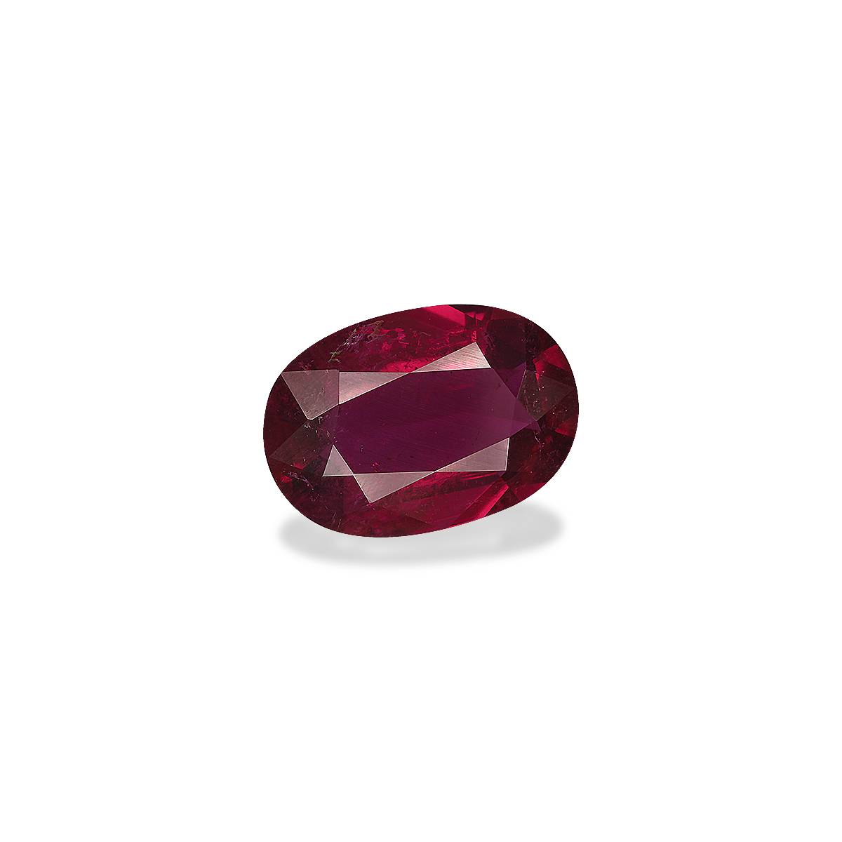 red rubellite tourmaline, 5.56ct oval cut — view 3