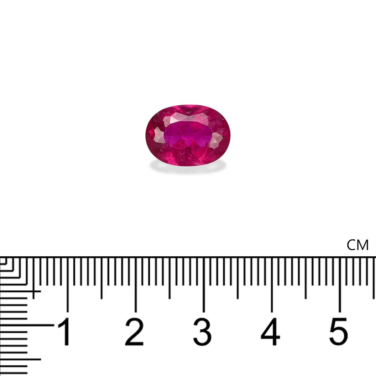 strawberry pink rubellite tourmaline, 3.67ct oval cut — view 4