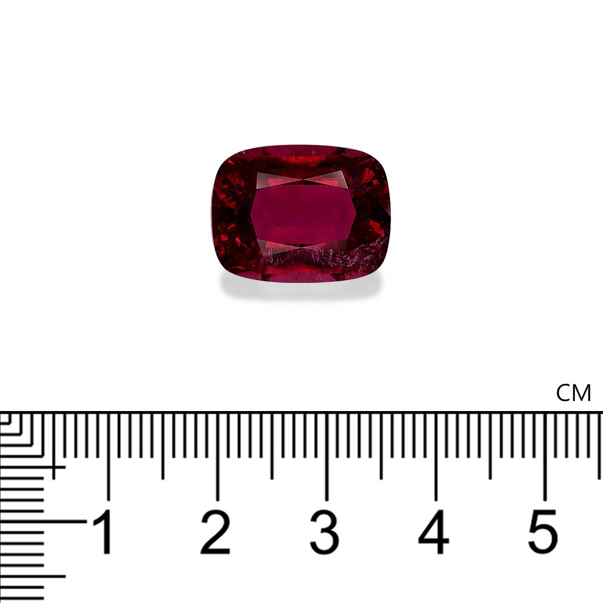 Vivid red rubellite tourmaline, 13.08ct cushion cut — view 4