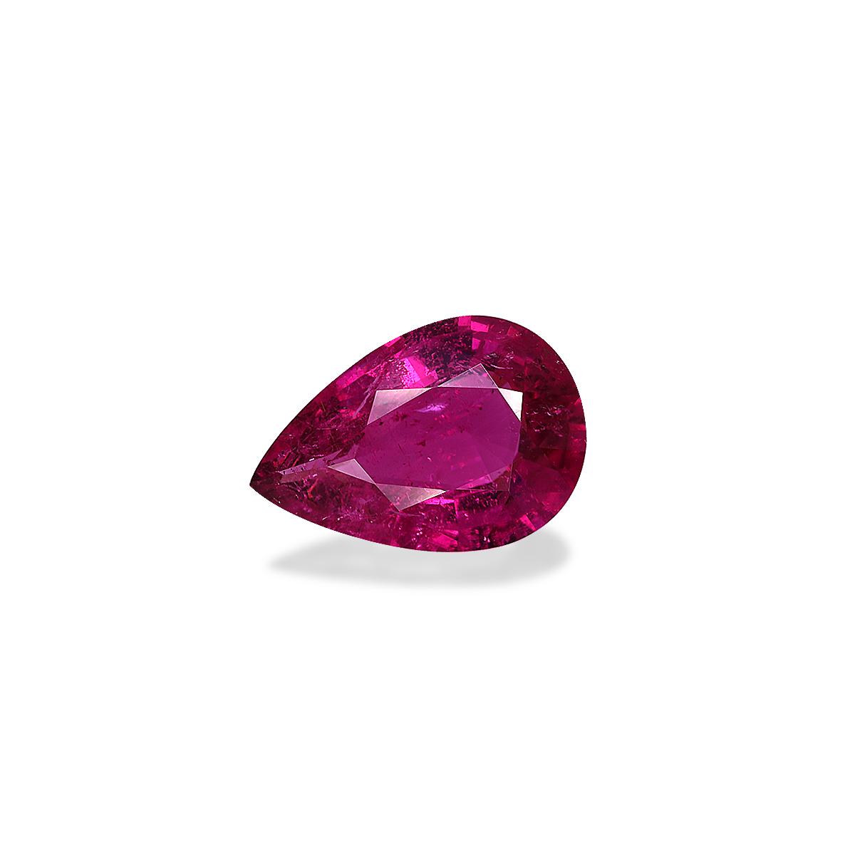 fuscia pink rubellite tourmaline, 3.17ct pear cut — view 3