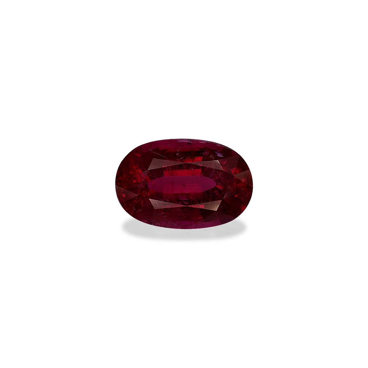 Vivid red rubellite tourmaline, 5.46ct oval cut — main view