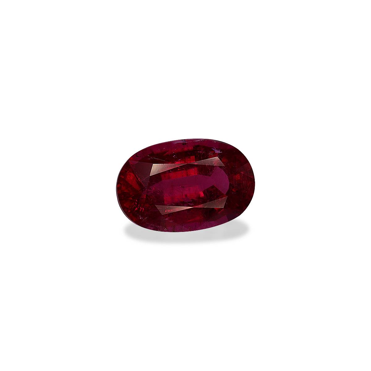 Vivid red rubellite tourmaline, 5.46ct oval cut — view 3