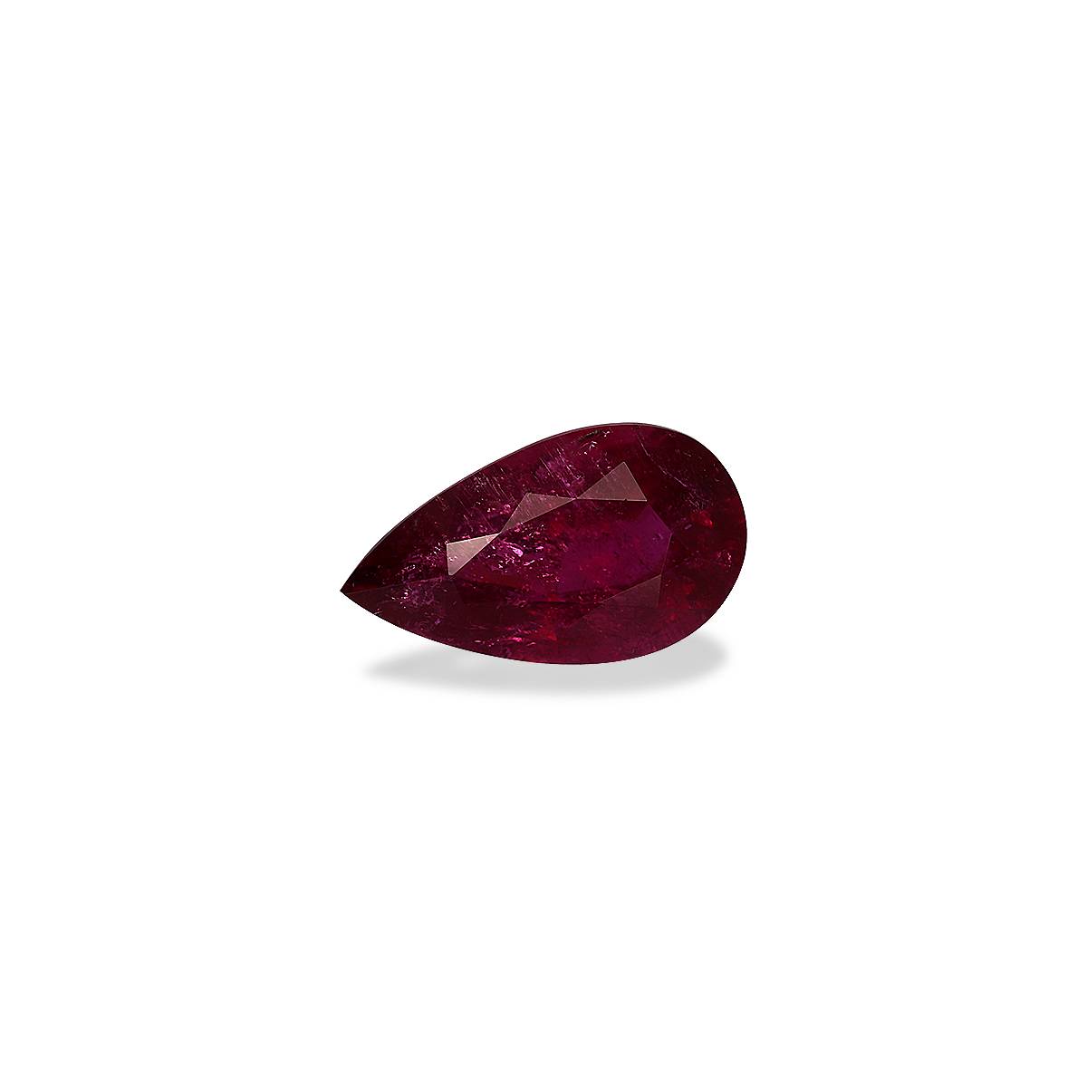 red rubellite tourmaline, 6.12ct pear cut — view 3