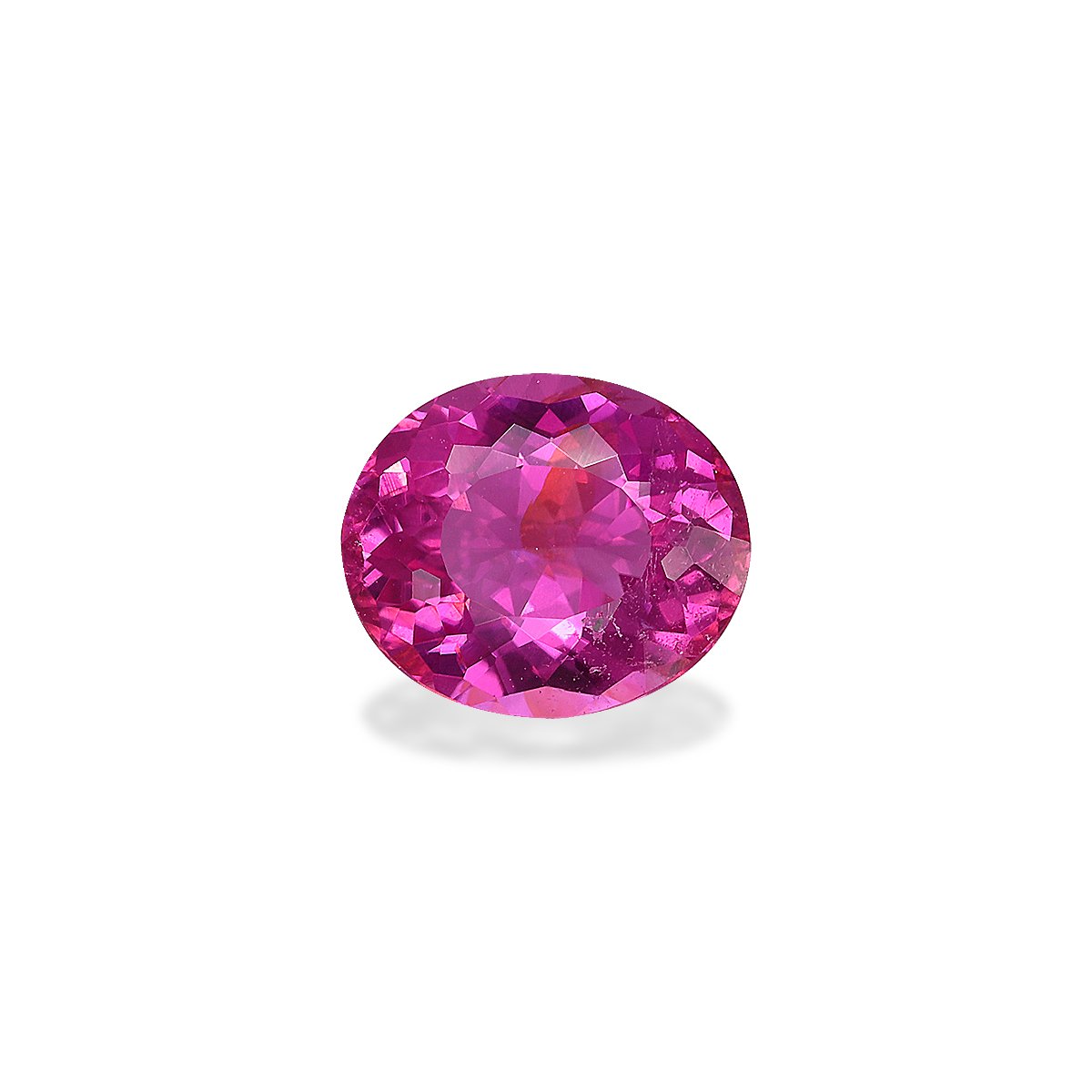 fuscia pink rubellite tourmaline, 1.8ct oval cut — main view