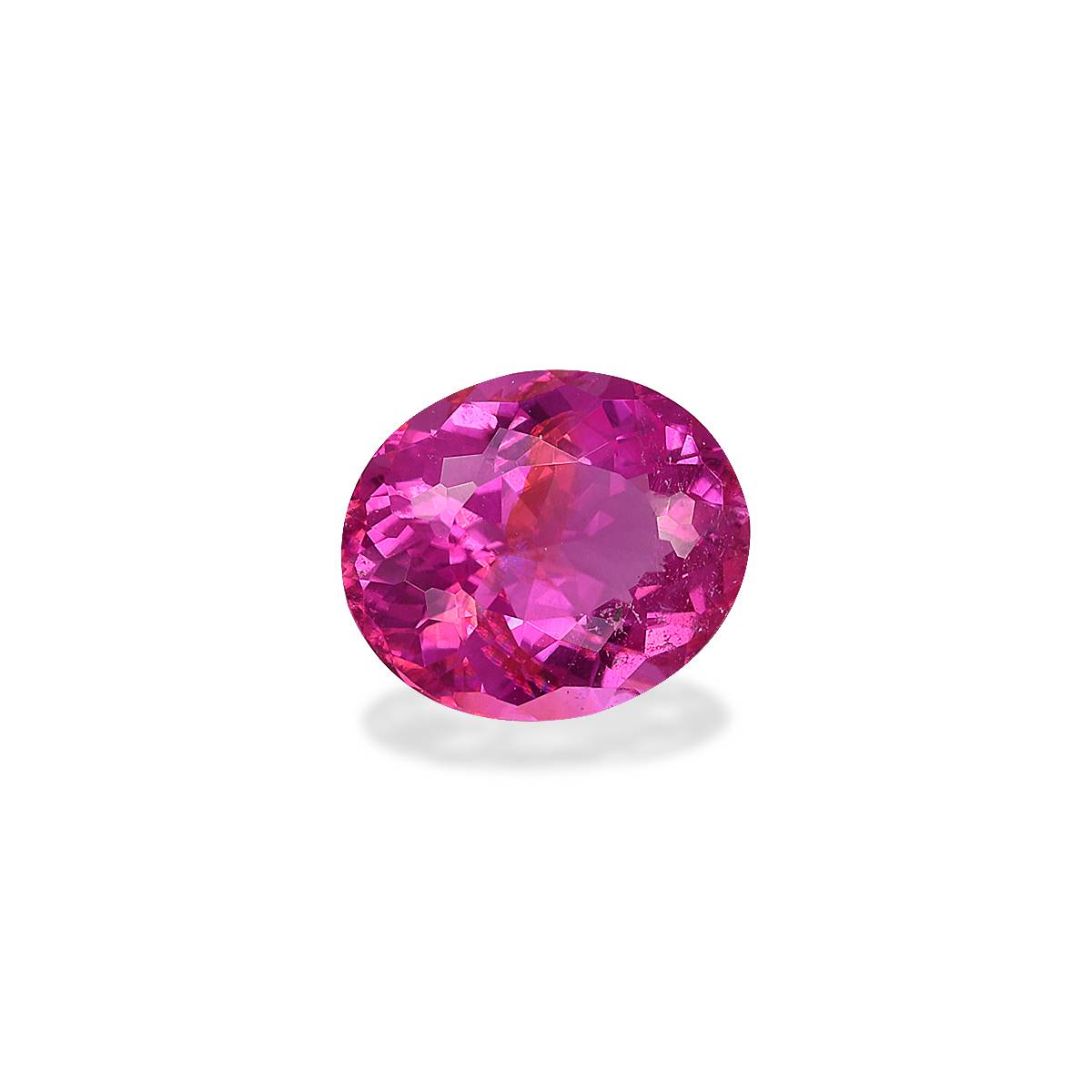 fuscia pink rubellite tourmaline, 1.8ct oval cut — view 2