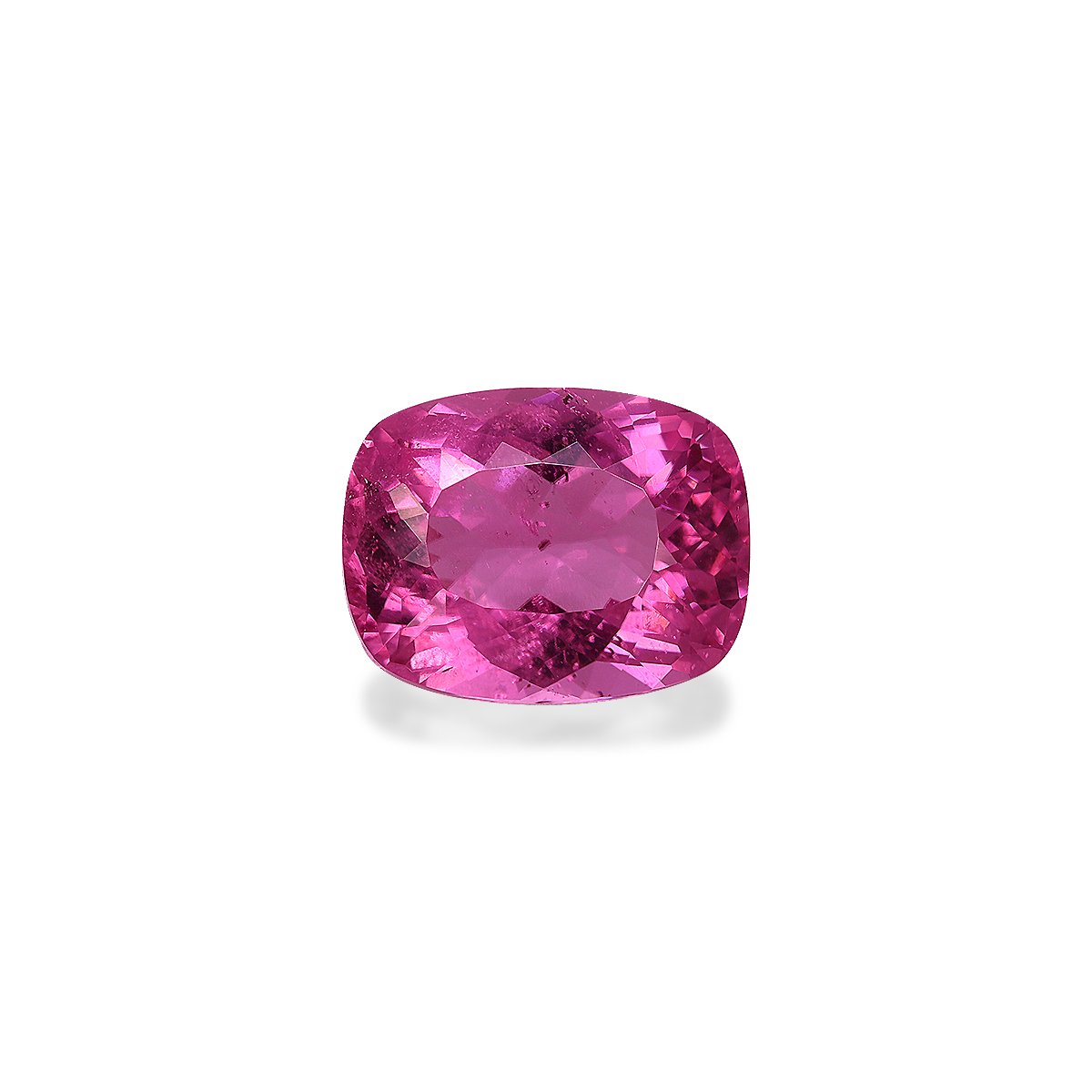 fuscia pink rubellite tourmaline, 3.99ct cushion cut — main view