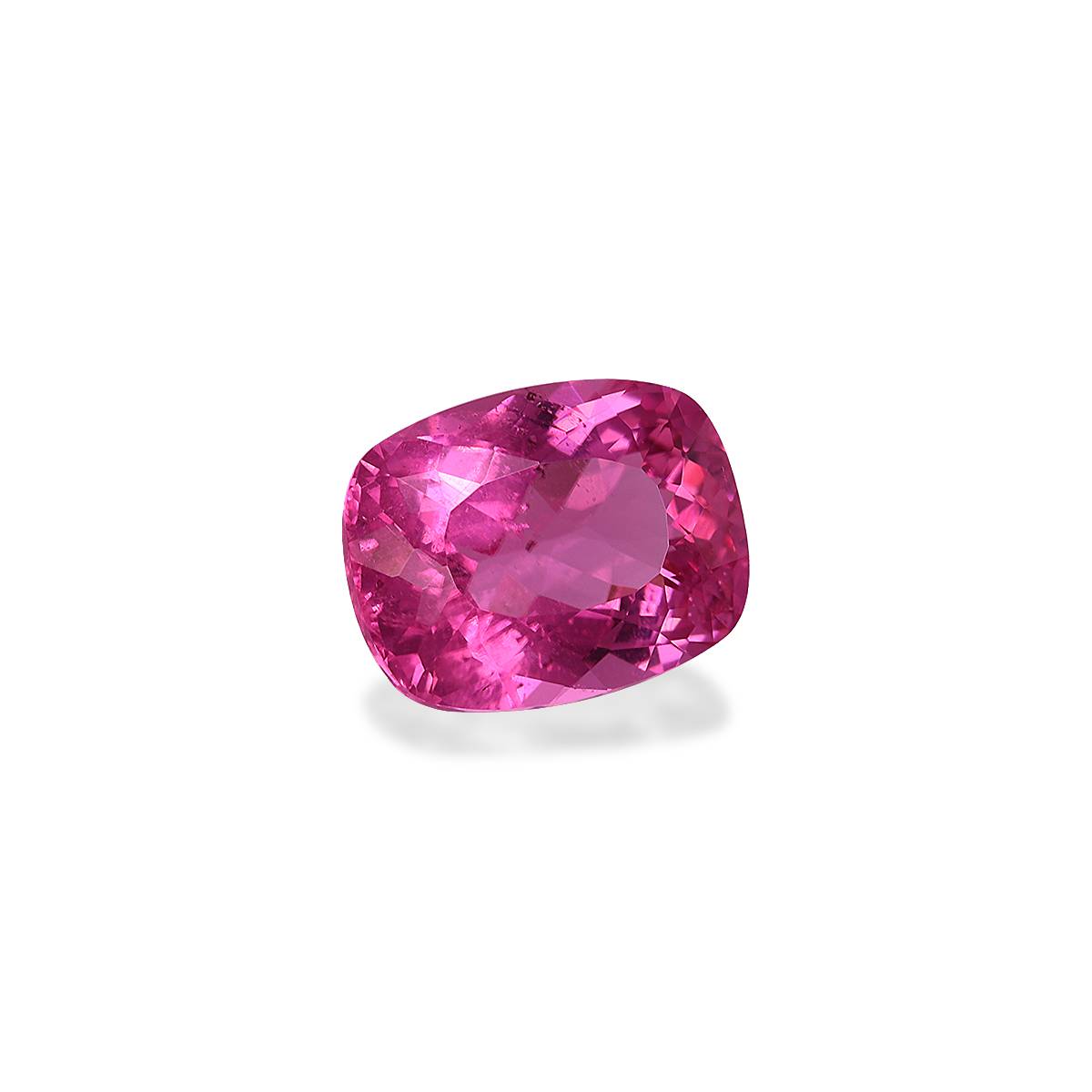 fuscia pink rubellite tourmaline, 3.99ct cushion cut — view 3