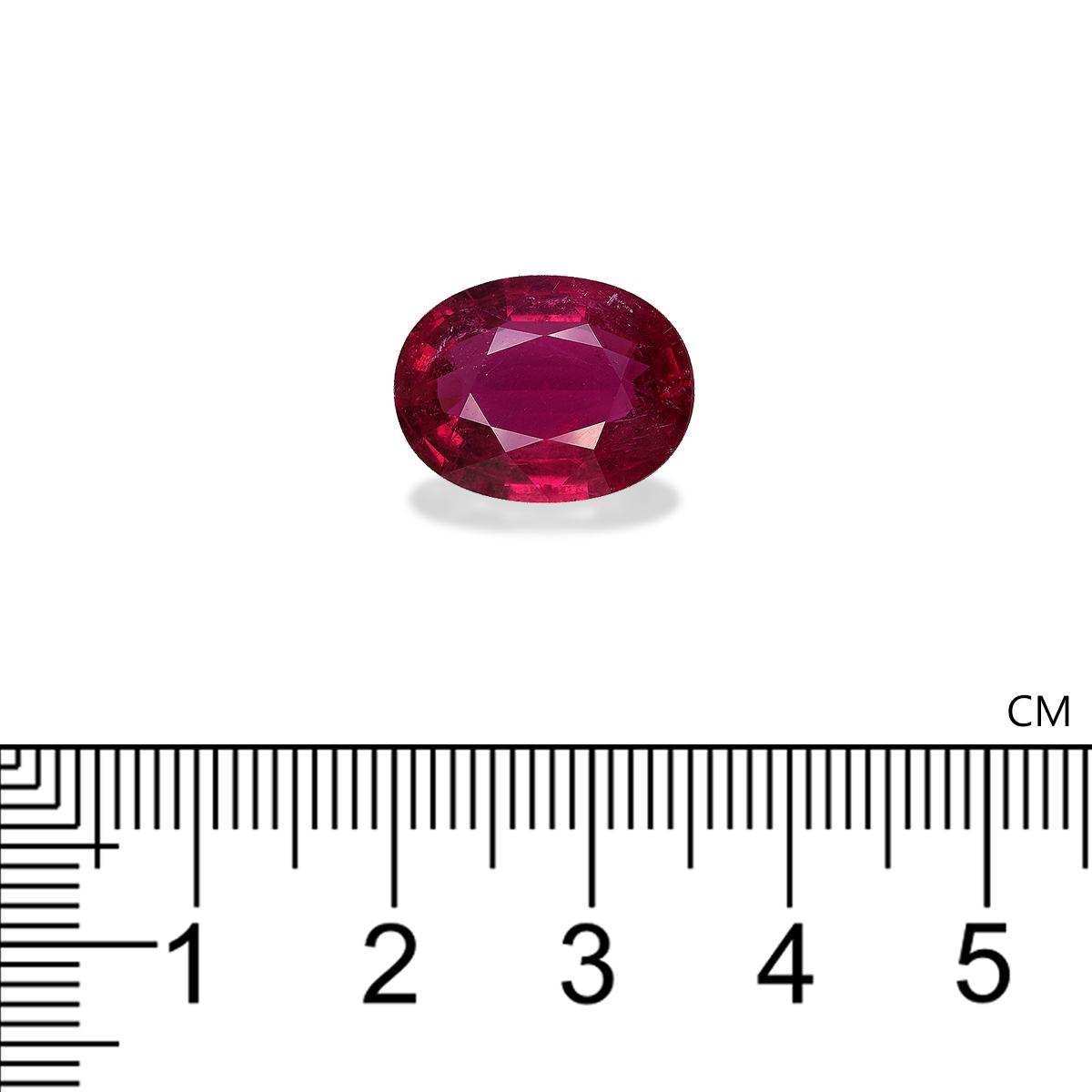Vivid pink rubellite tourmaline, 8.85ct oval cut — view 3
